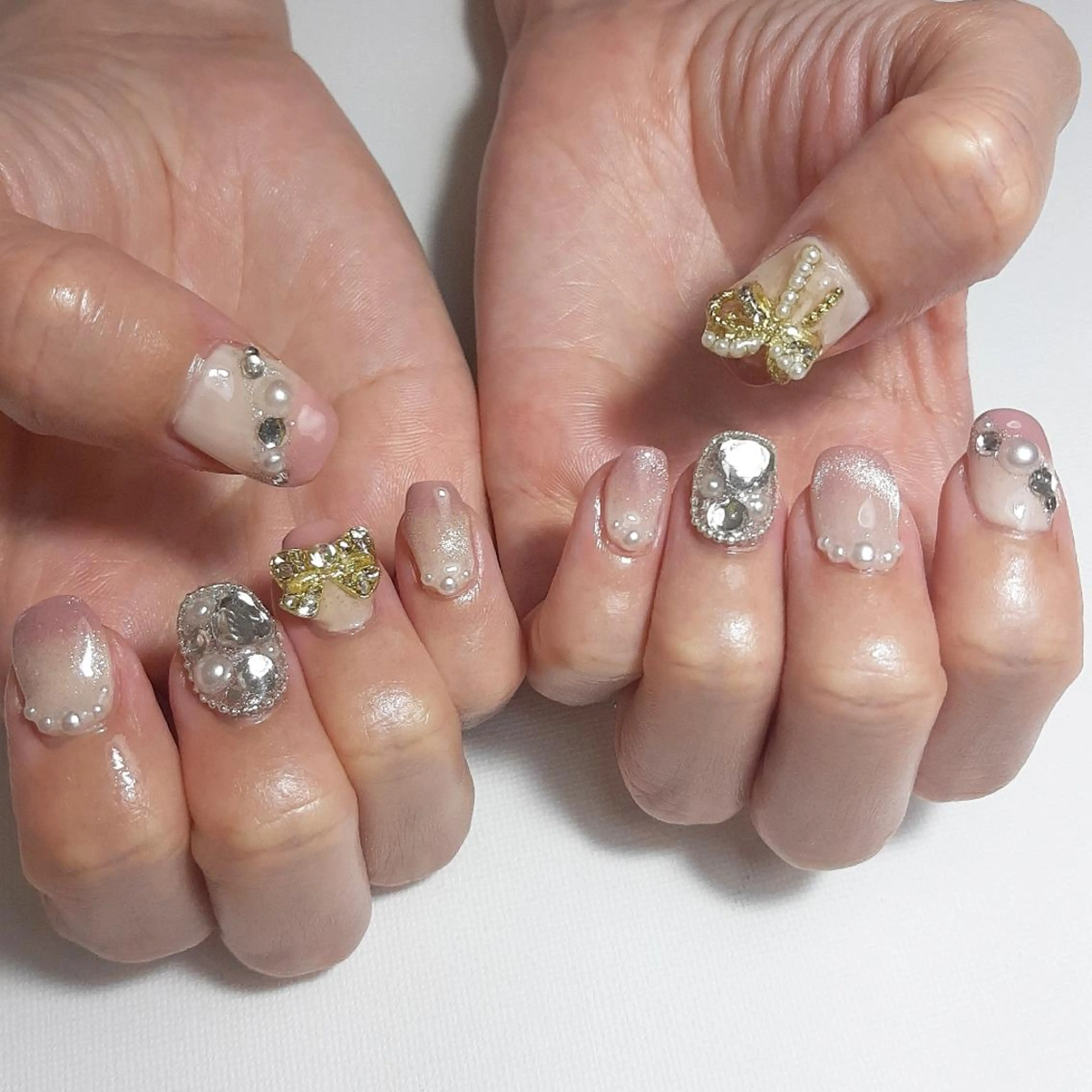 ネイル ジェルネイル マグネットネイル 持ち込み ショートネイル ブライダルネイル owlnail /持込みデザイン専門のネイルデザイン