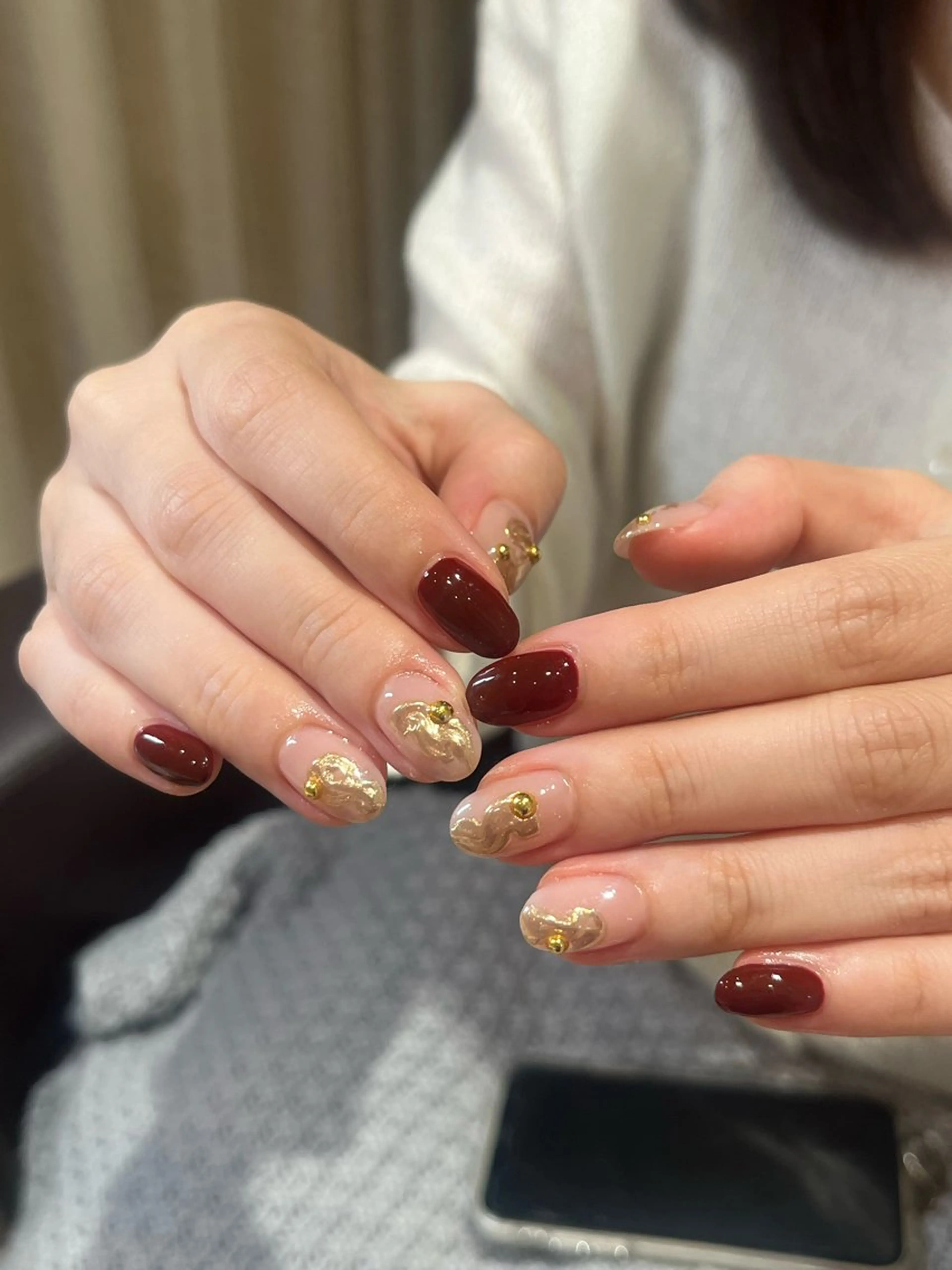 ネイル ボルドー NailAVANCE Ichikaのネイルデザイン