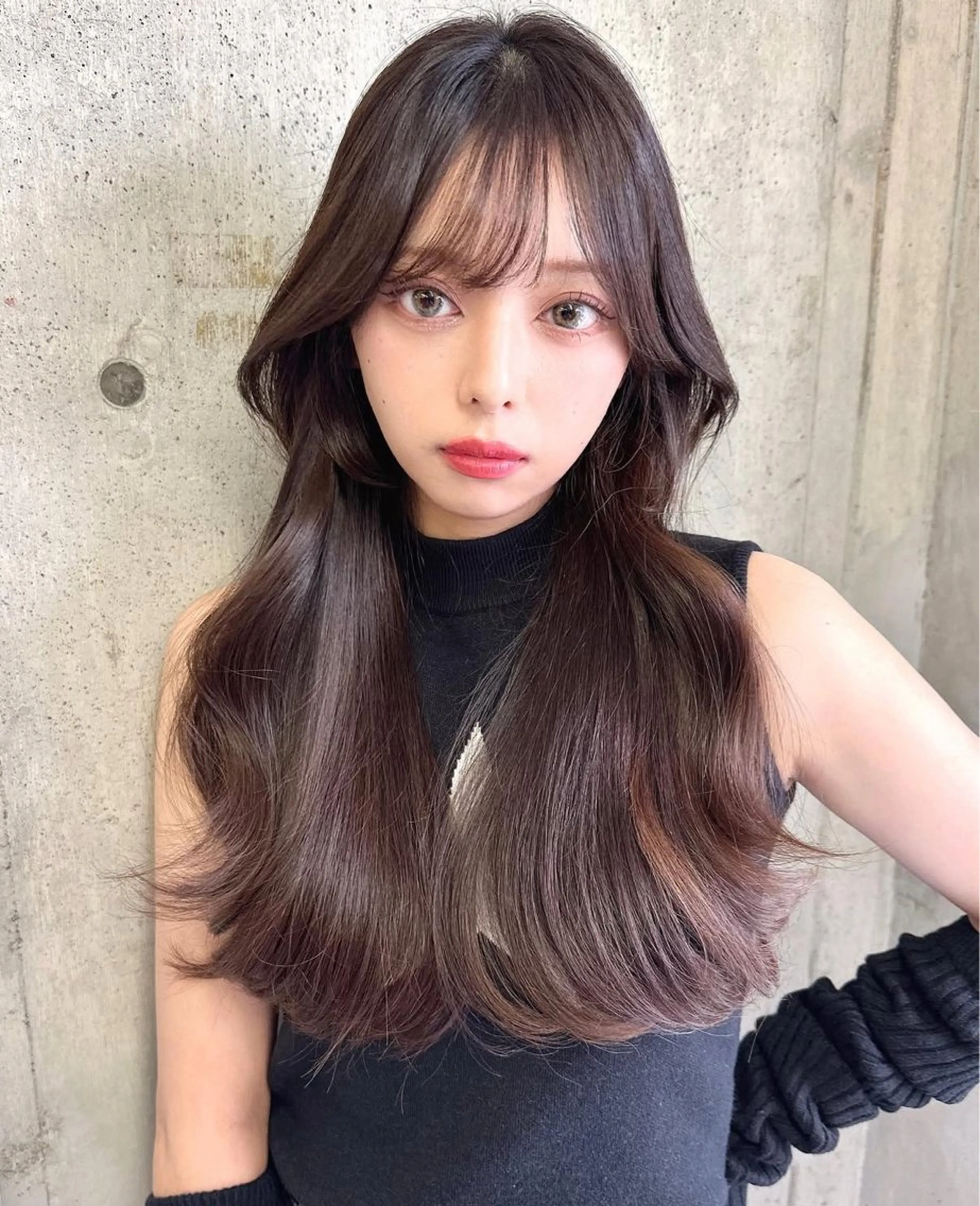 ロング カラー 艶カラー/ ブリーチ/縮毛/愛理のヘアスタイル