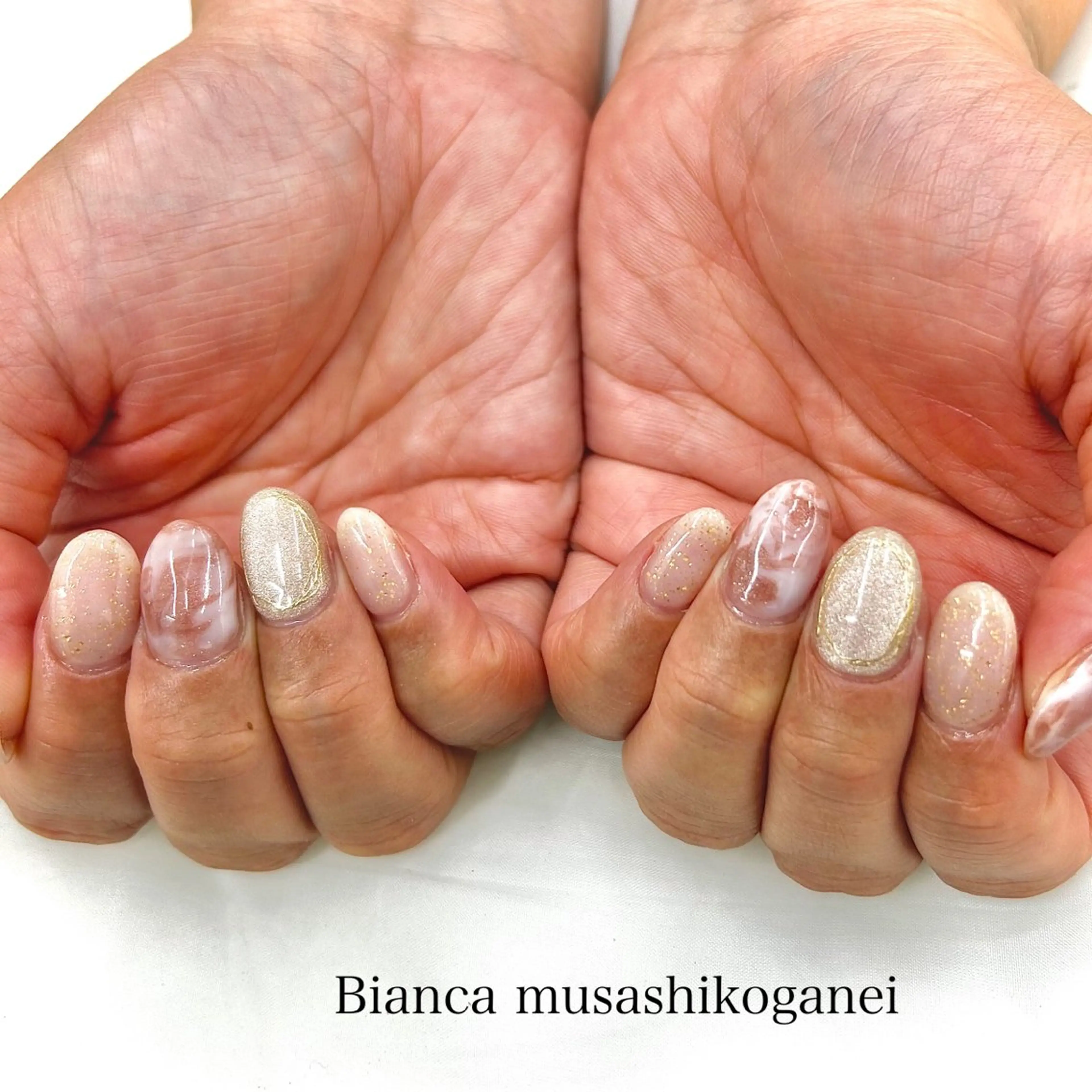 ネイル ニュアンスネイル Bianca 武蔵小金井　ほしののネイルデザイン