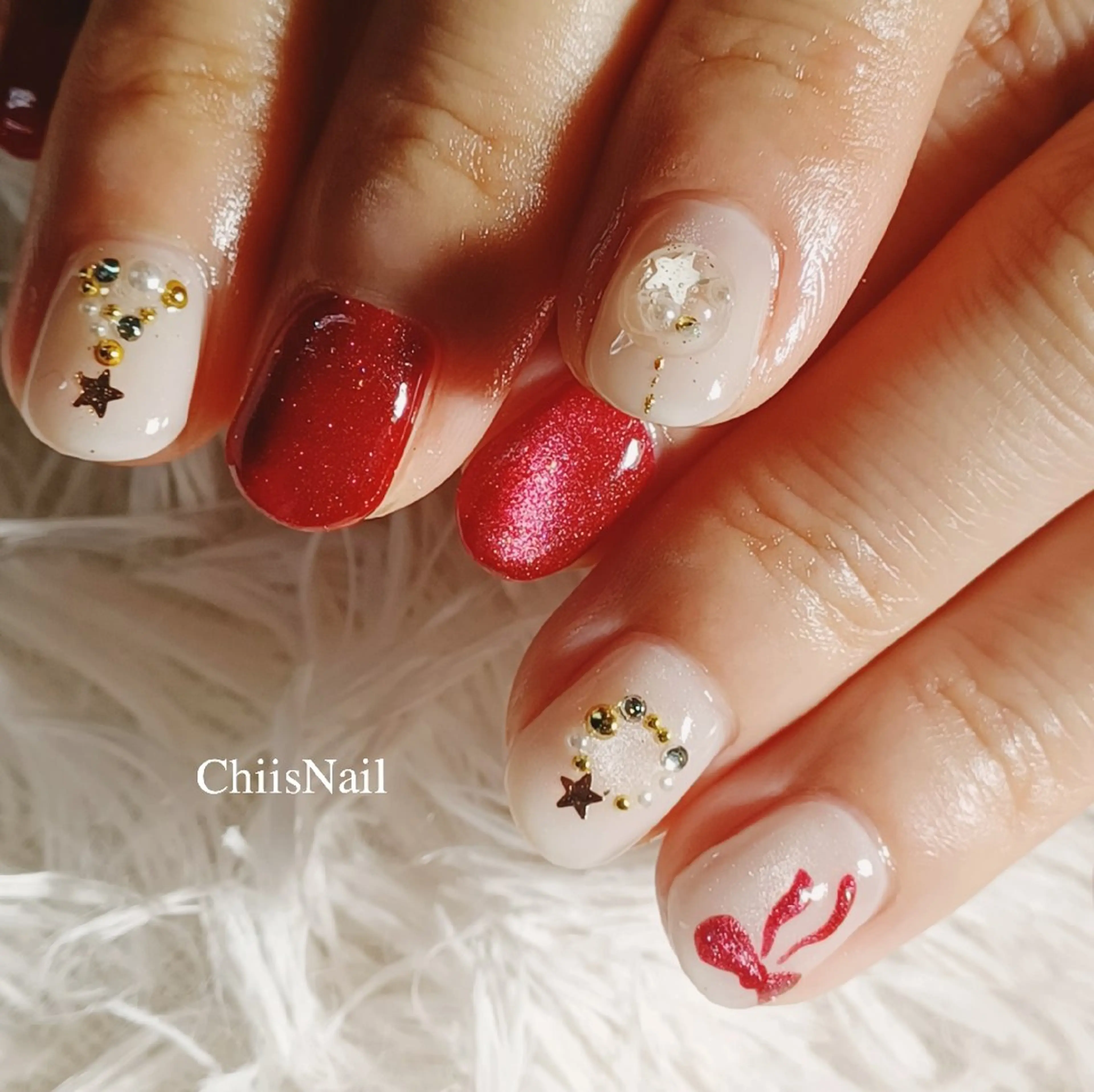 ネイル リボン ChiisNail ﾁｨｽﾞﾈｲﾙのネイルデザイン