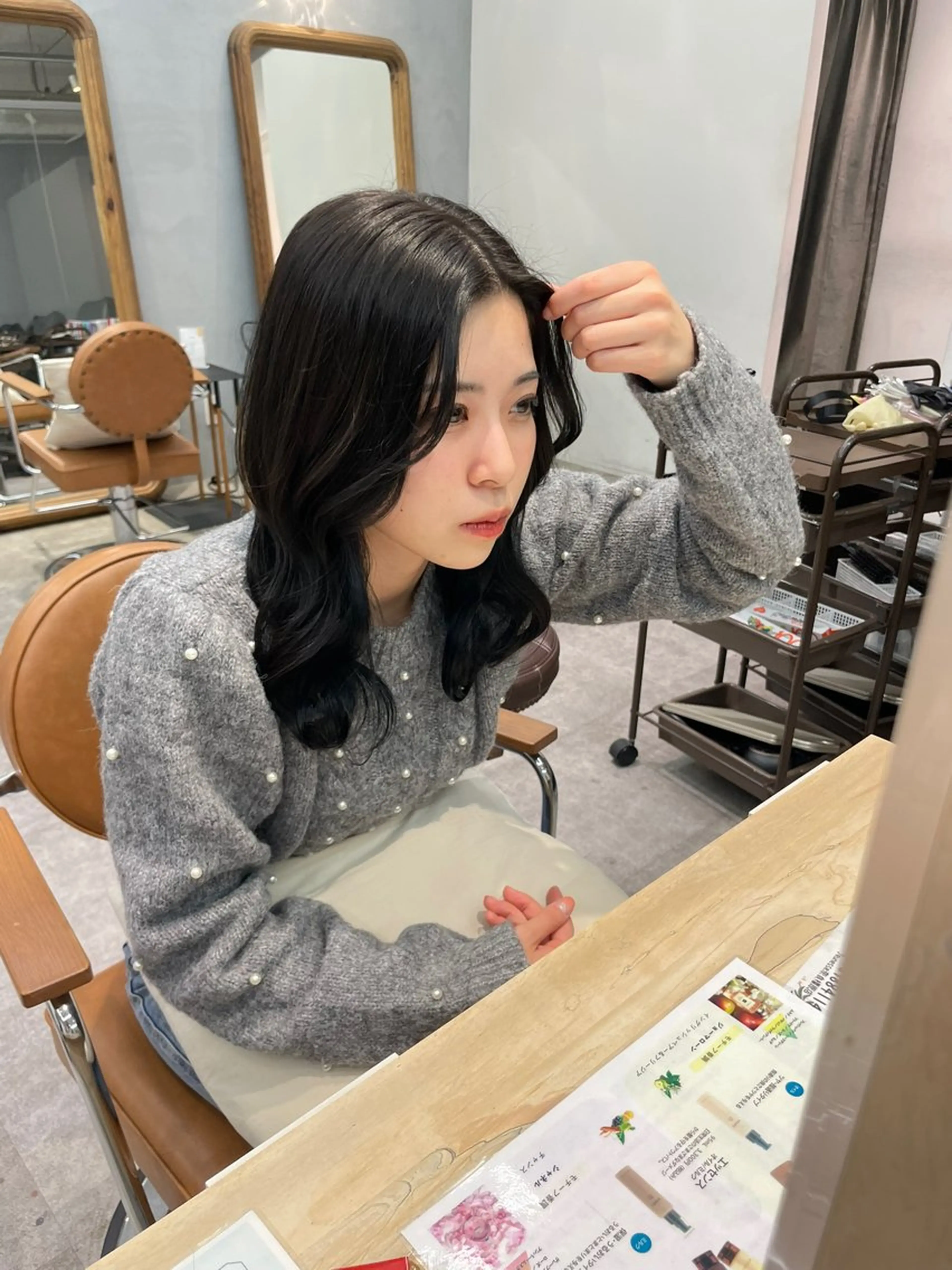 ミディアム カラー ヘアアレンジ 透明感カラー グレージュ ヘアカラー yuka🥕 橿原神宮前のヘアスタイル