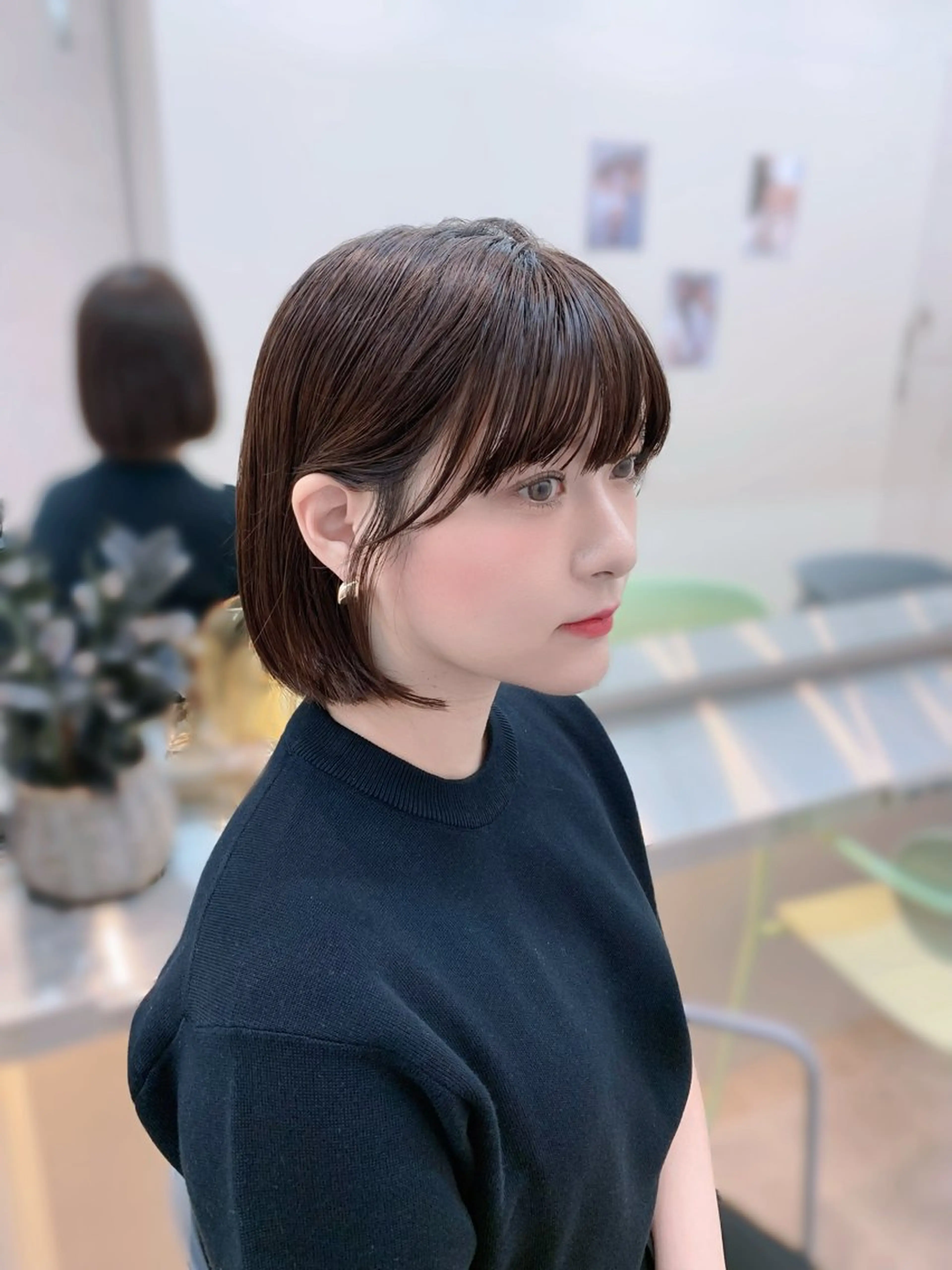 ミディアム カット ヘアカラー トリートメント Hello by Sea所属・レイヤー/艶髪/ボブ /くびれ/伊藤　勇司のヘアスタイル