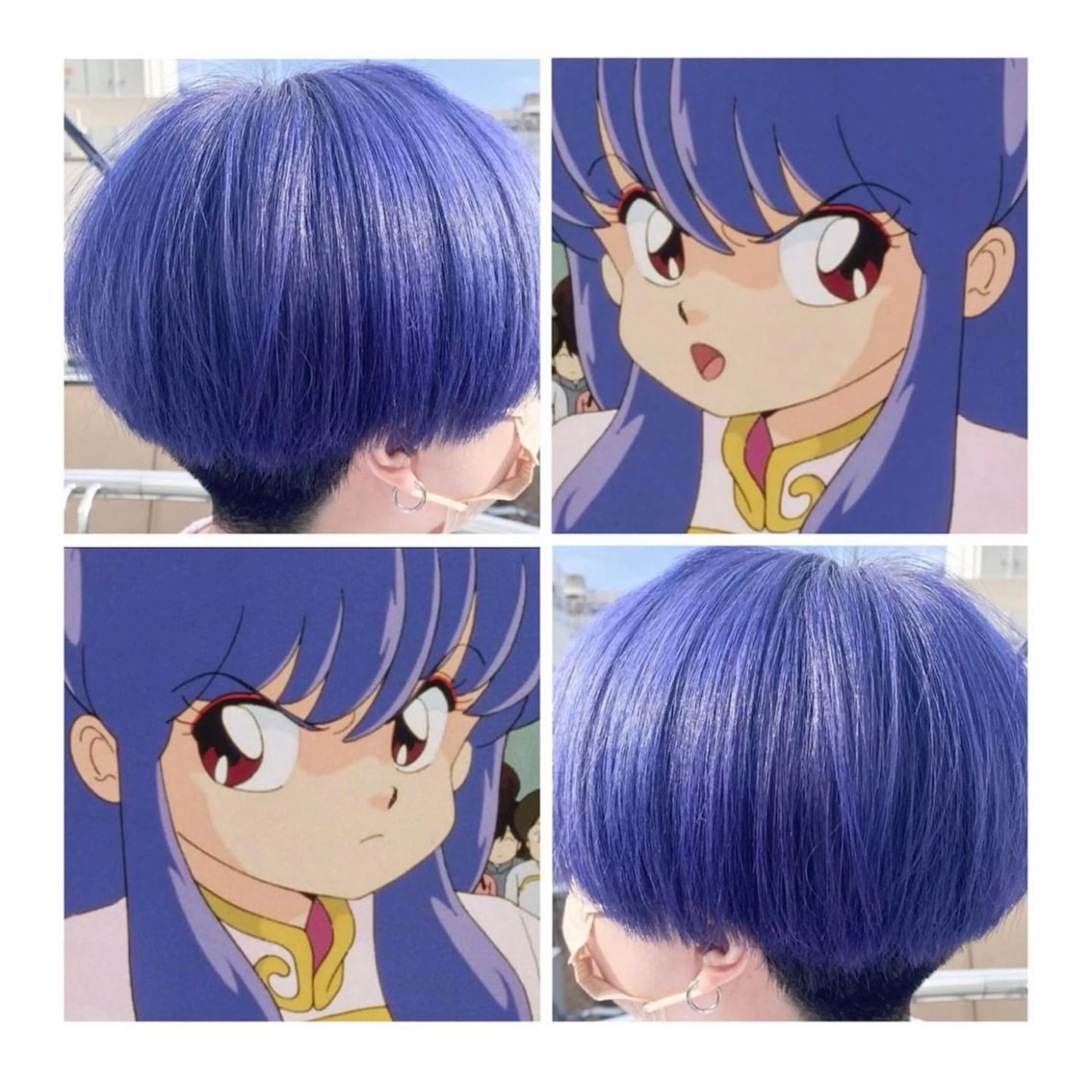 ショート カラー ブリーチ ブルーカラー ブルーラベンダー ラベンダーカラー ヘアカラー GARU-ガル-所属・TSUNO🦖 派手髪/オタク美容師のヘアスタイル