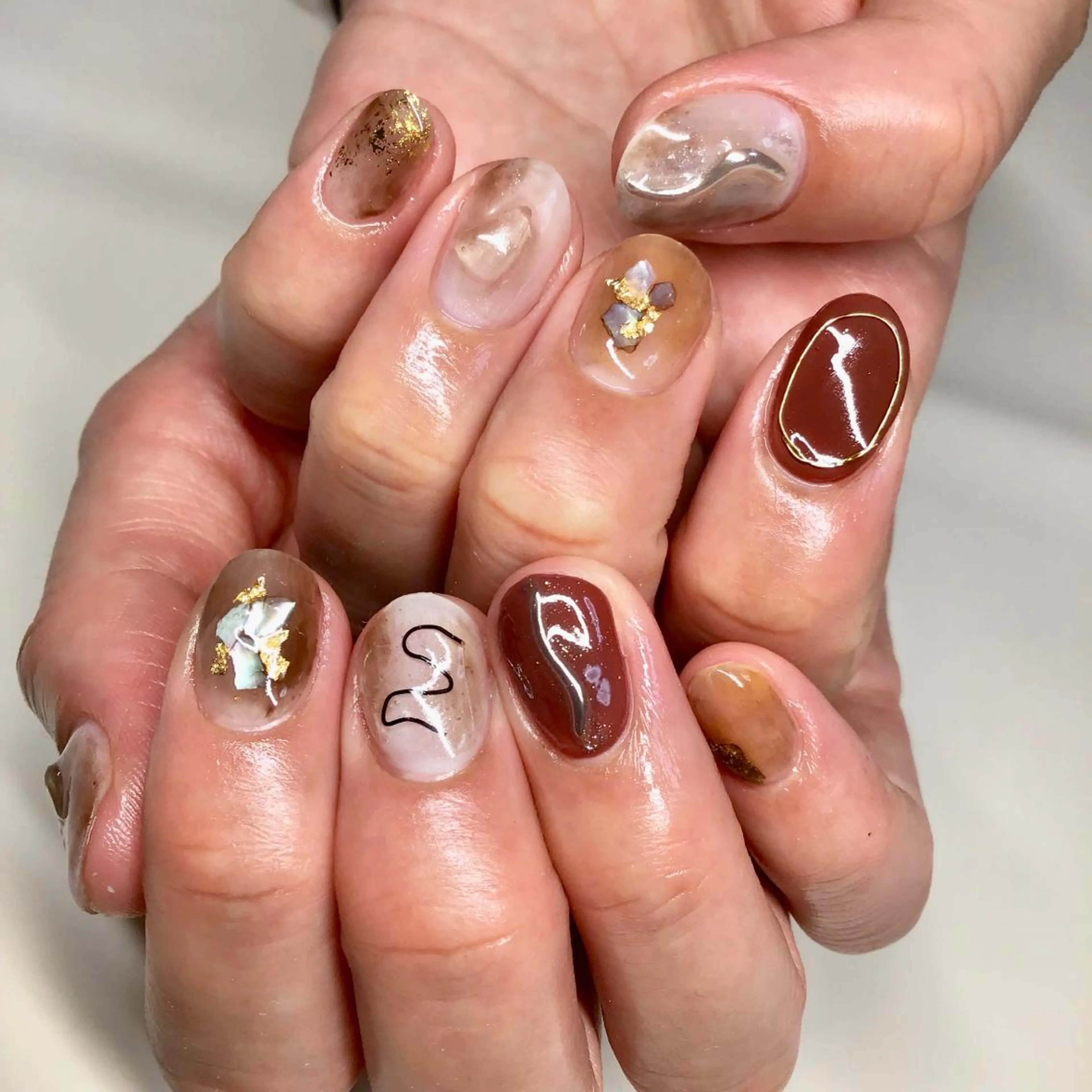 ロング ネイル マツエク・マツパ 福田 加奈のネイルデザイン