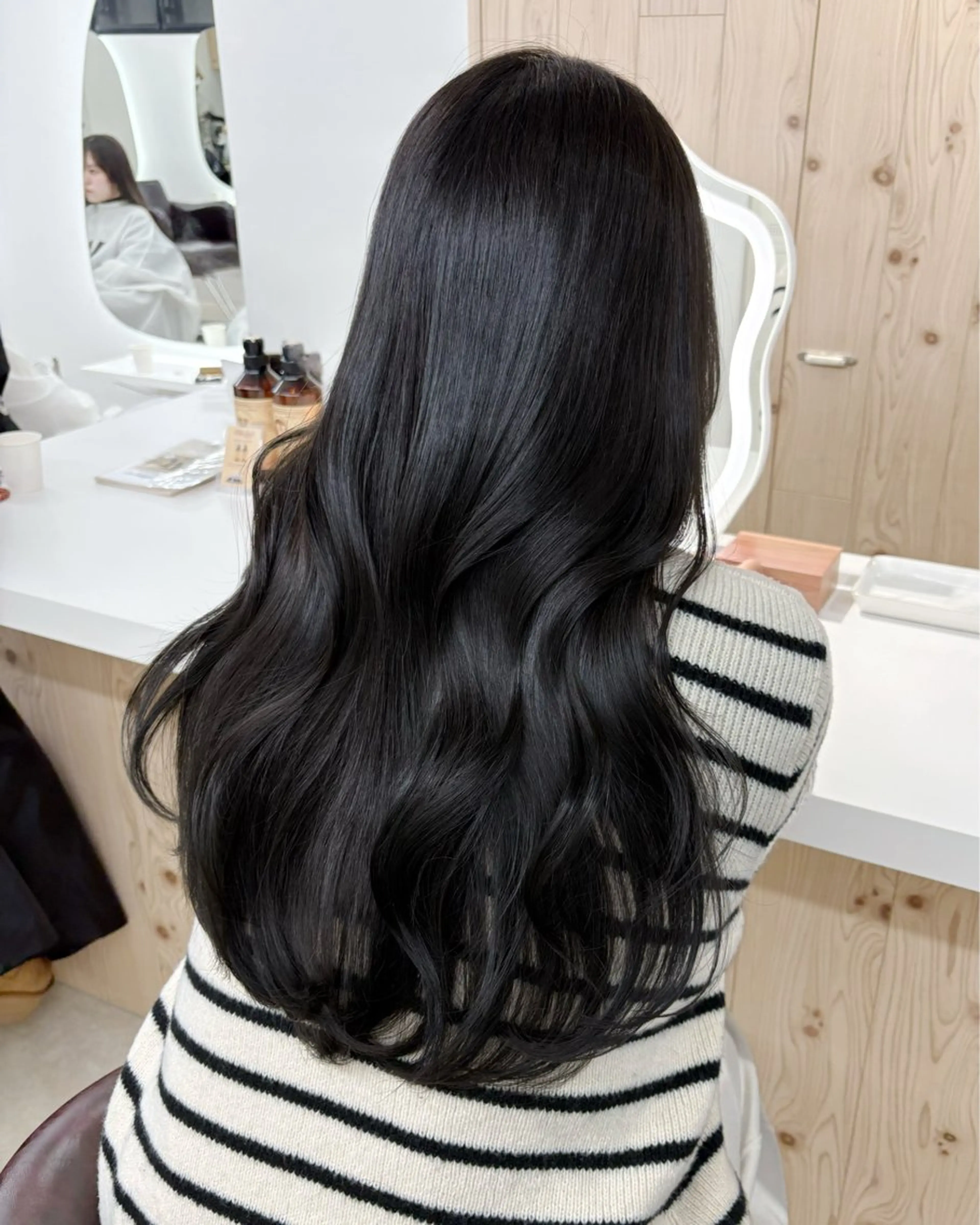 ミディアム カラー ヘアカラー トリートメント 新宿/韓国ヘア/ 髪質改善ストレートのヘアスタイル