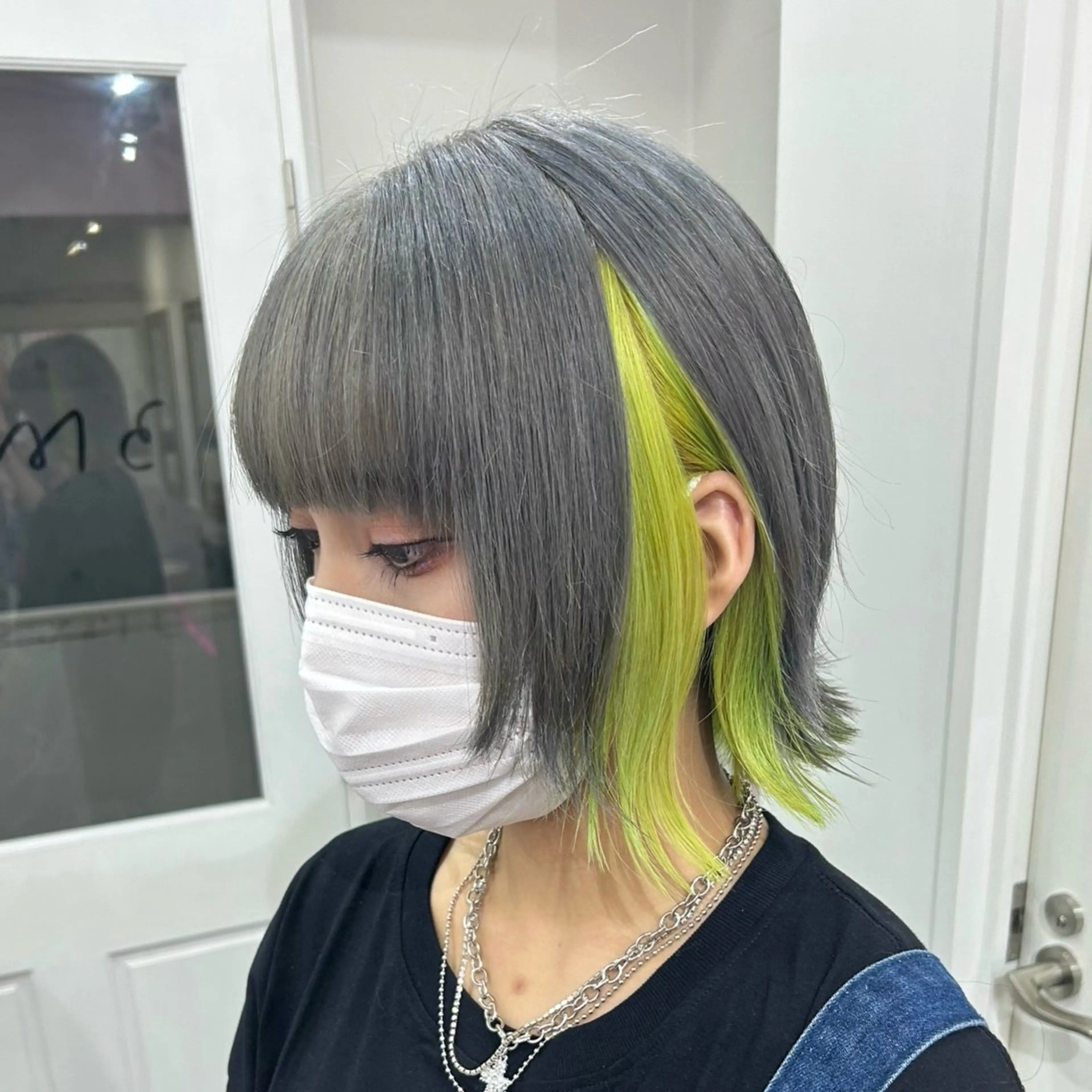 ロング カラー ハイトーン/ウルフ /エクステ/ましろのヘアスタイル