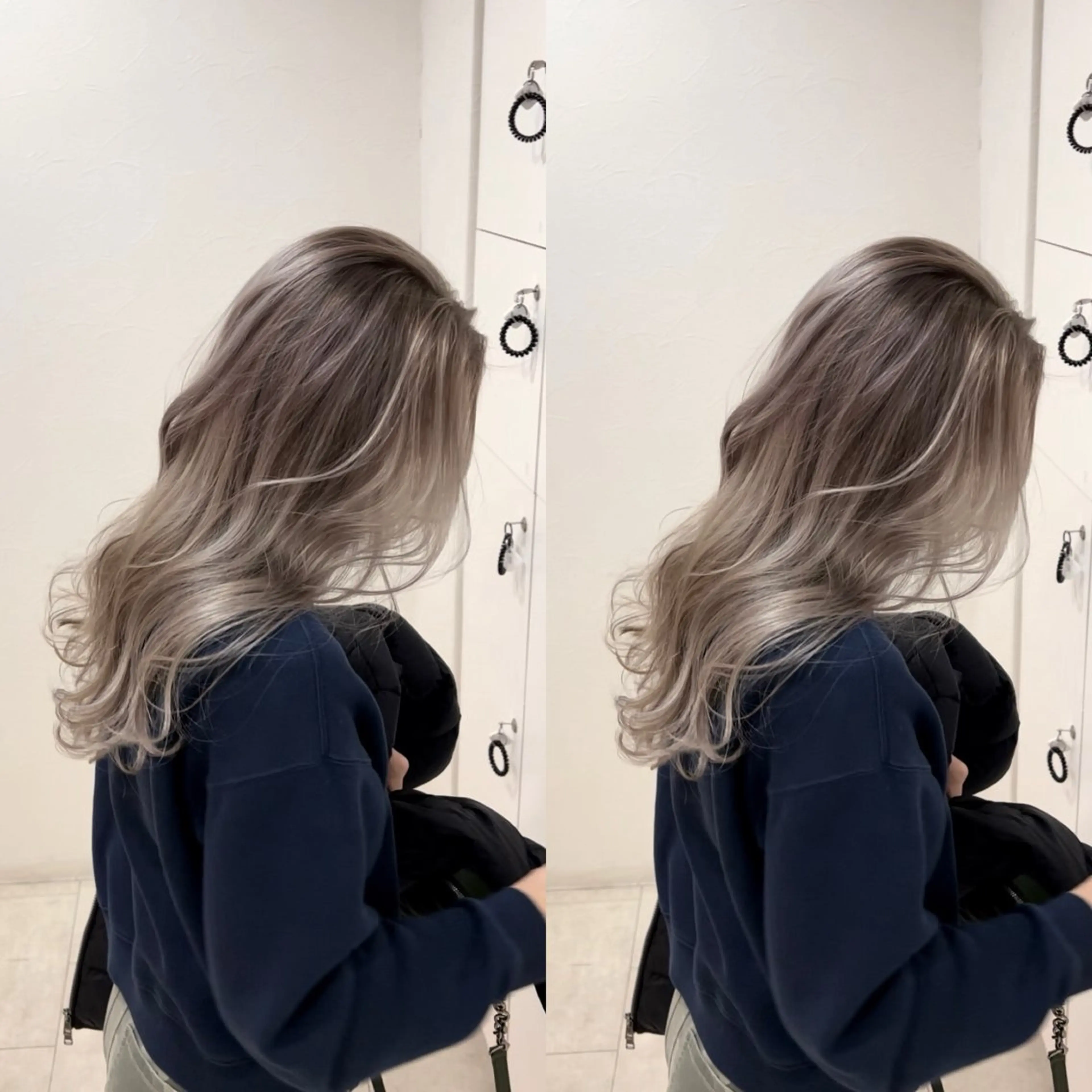 カラー 最高級人毛 100%エクステ茉央のヘアスタイル