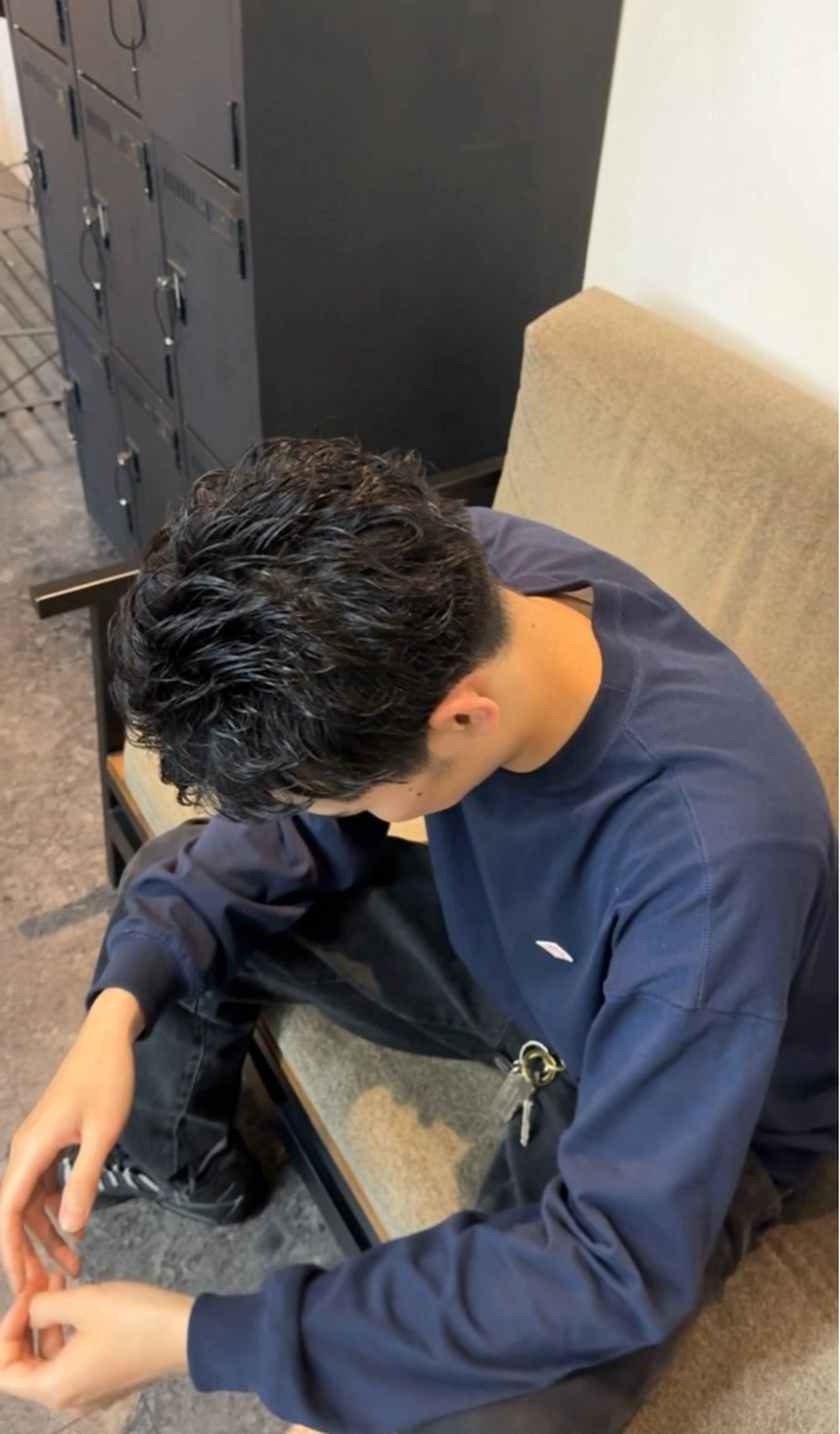 パーマ メンズ オノ フウカのヘアスタイル