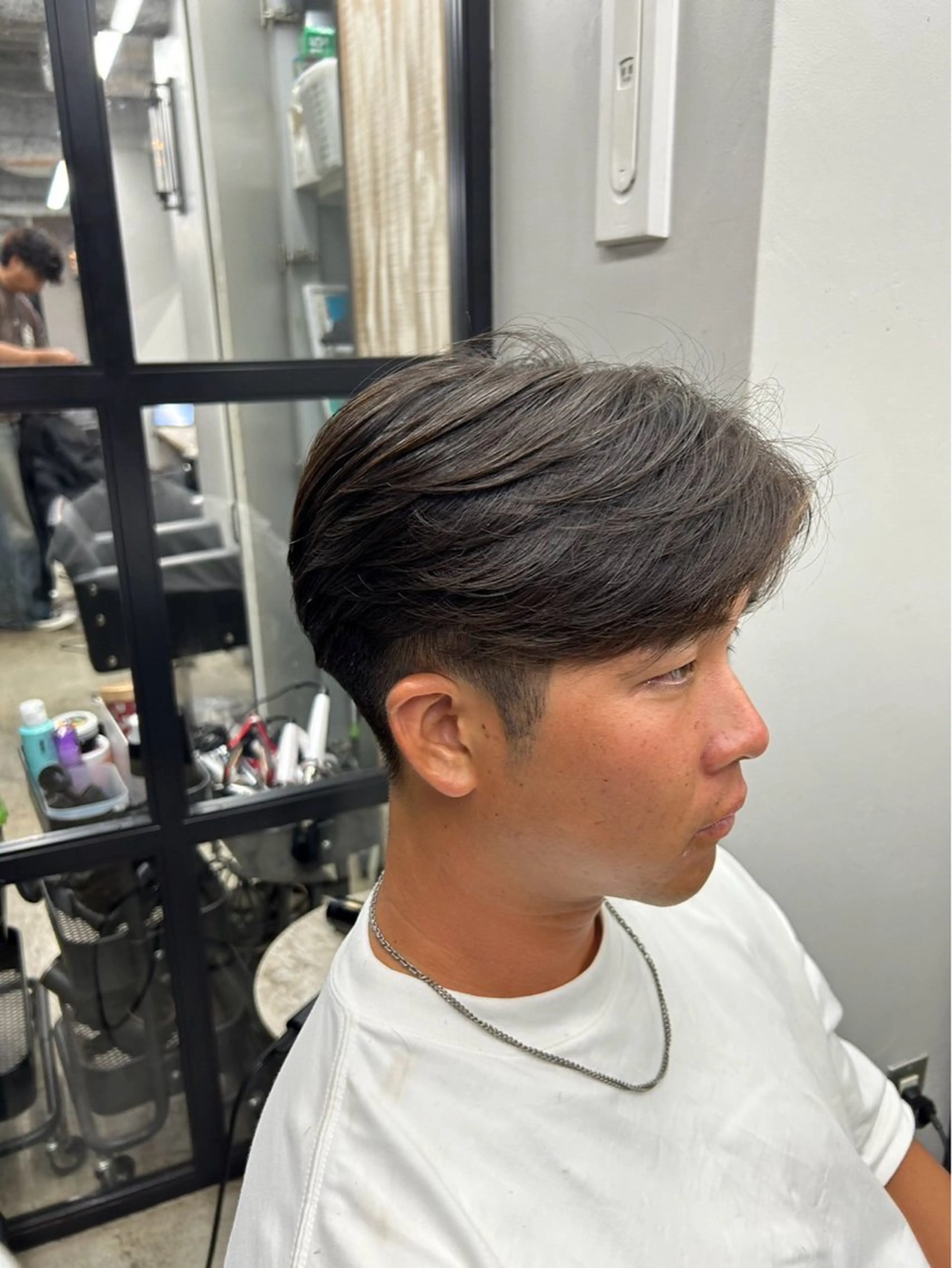 カラー パーマ メンズ カット ヘアカラー パーマ トリートメント ヘアセット 新宿/韓国ヘア/ 髪質改善ストレートのヘアスタイル