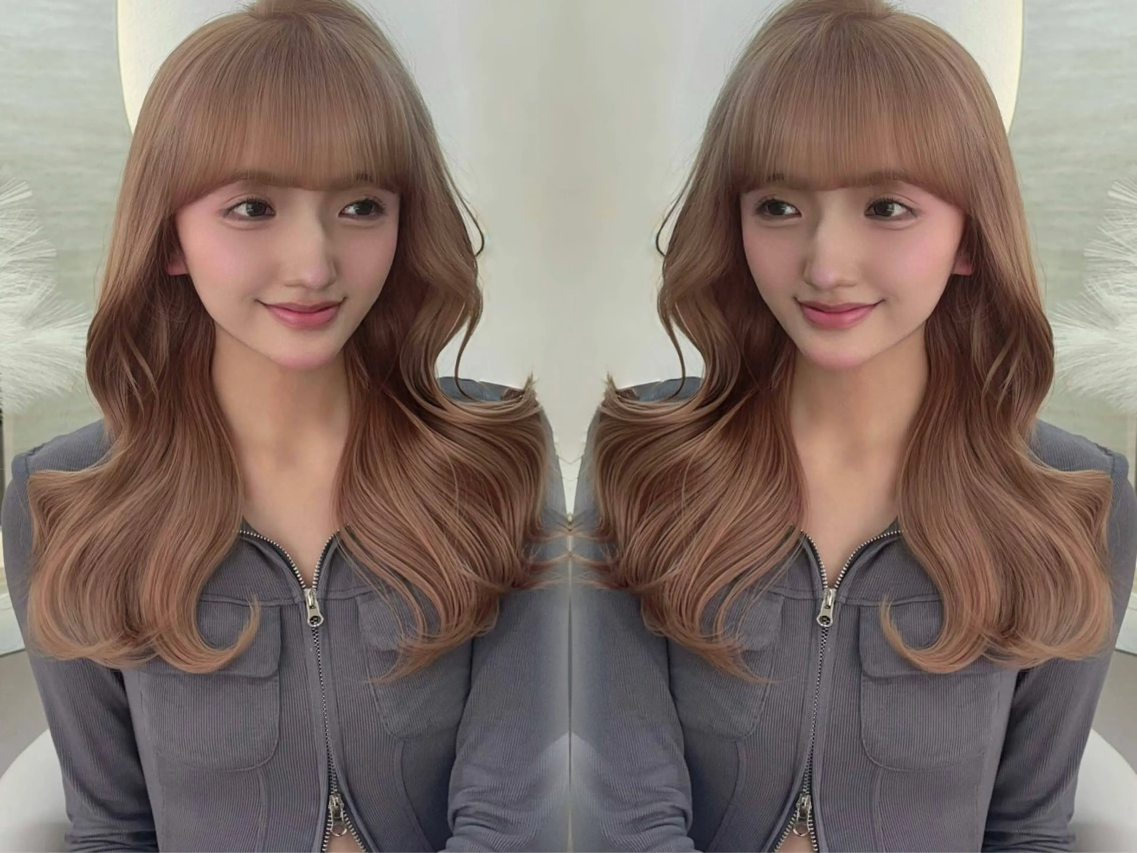 ロング カラー パーマ ヘアアレンジ ヘアカラー トリートメント 🤍韓国風レイヤー/ 艶髪🤍鳥越美羽のヘアスタイル