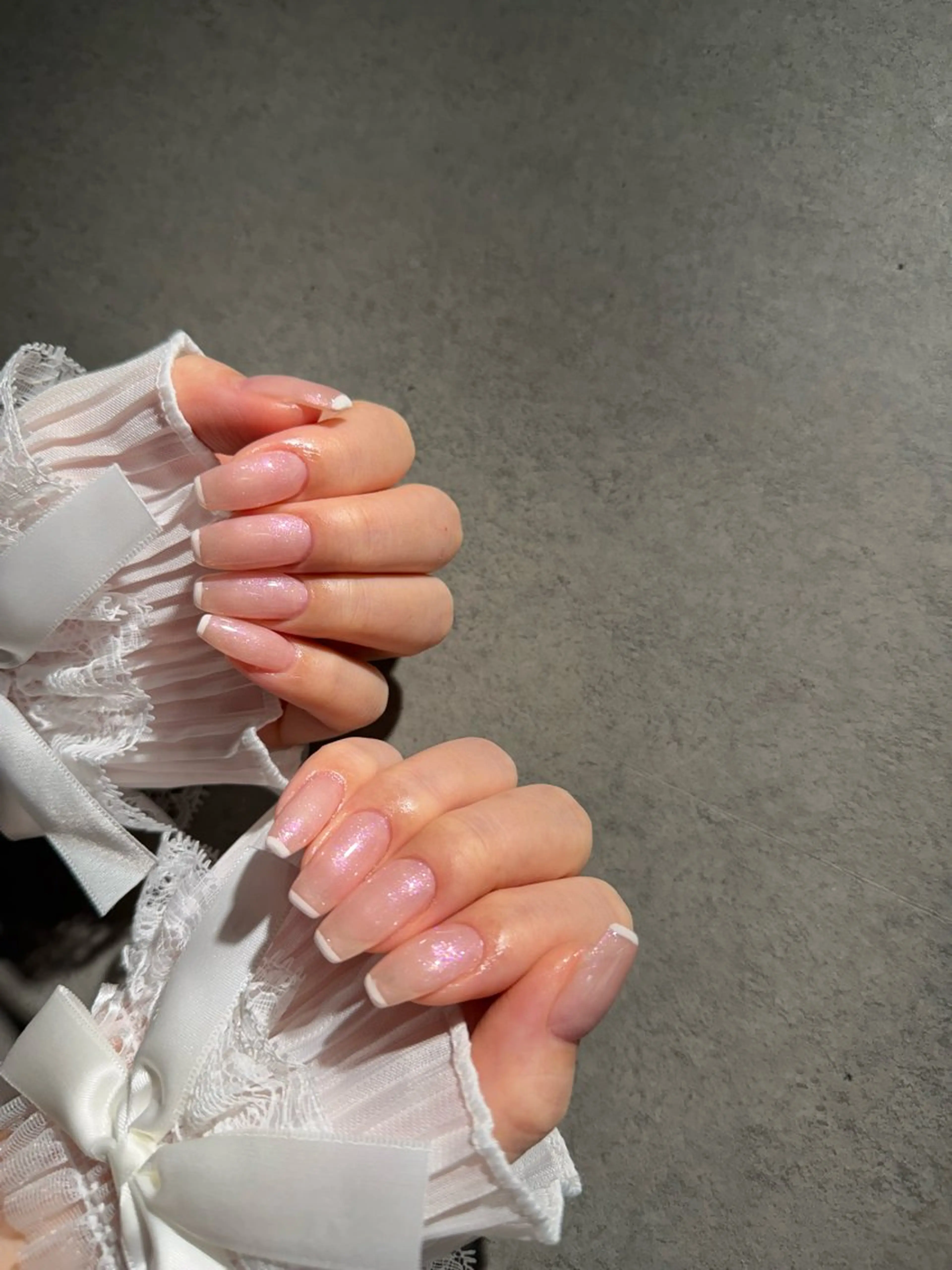 ネイル I-nailロング /ワンホン/キラキラのネイルデザイン