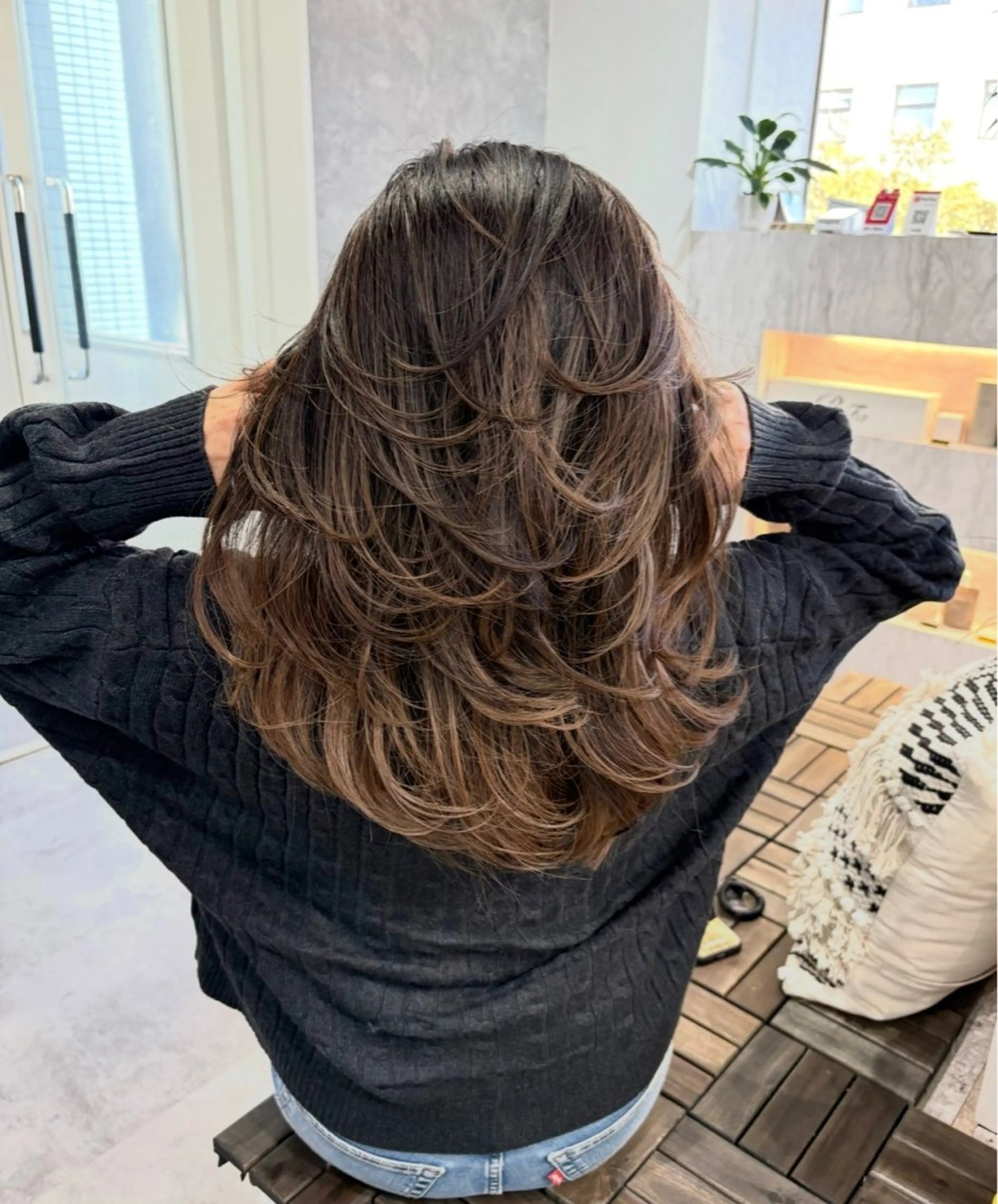 ロング カット ヘアカラー トリートメント 大人上品特化 レイヤー🇺🇸山村のヘアスタイル