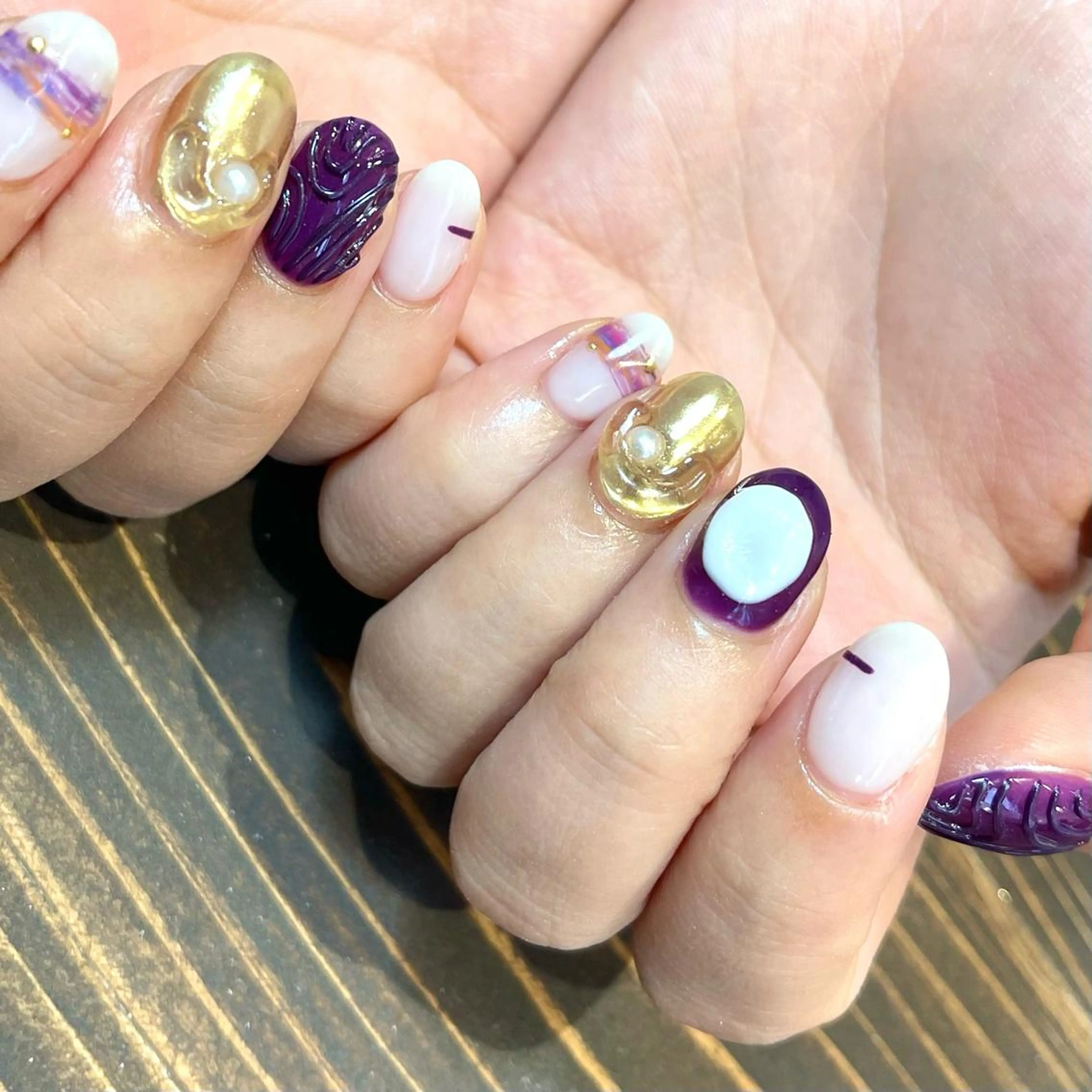 ネイル アートネイル ジェルネイル ニュアンスネイル オフィスネイル シンプルネイル ハンドネイル kinjo yuaのネイルデザイン