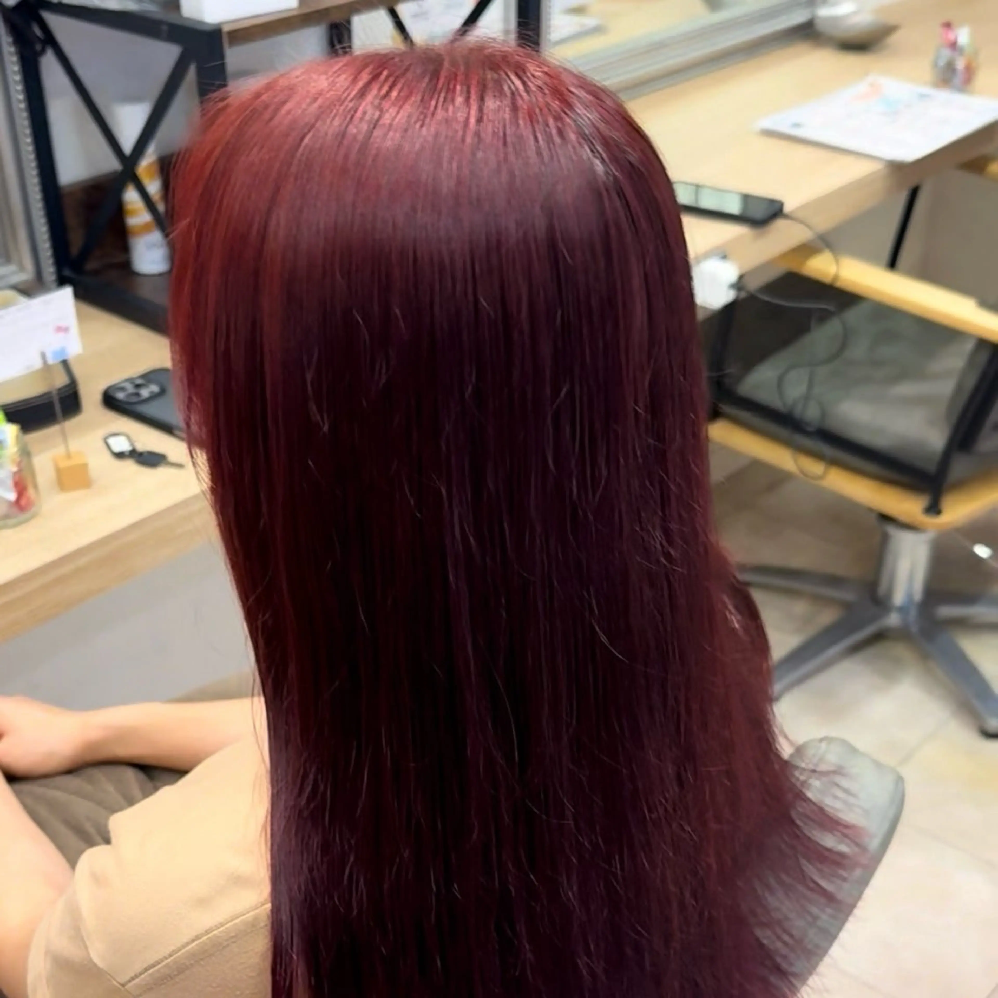 ロング カラー レッドカラー アニメオタク美容師/ メンズ特化/僚汰のヘアスタイル