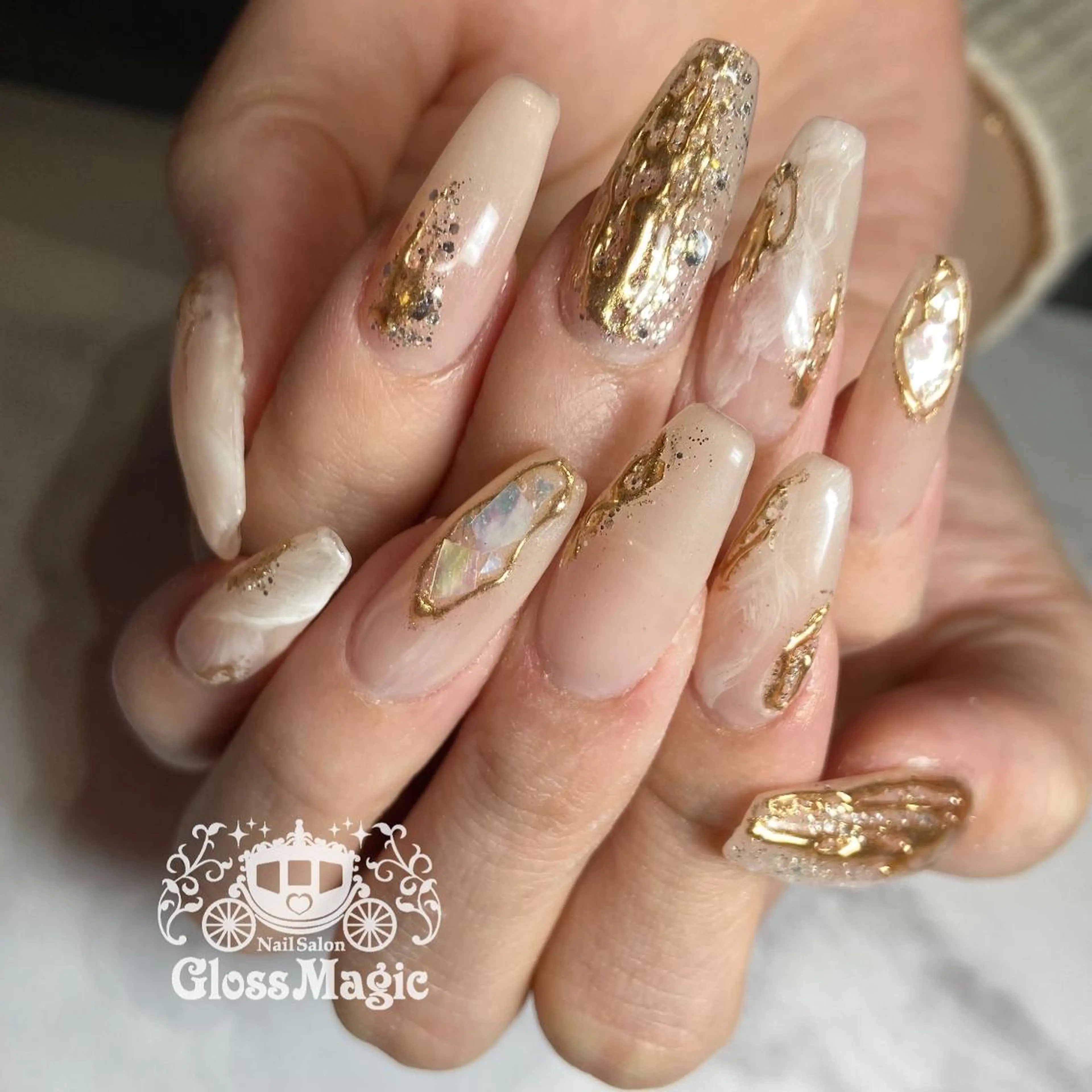 ネイル 持ち込み ニュアンスネイル あ きのネイルデザイン