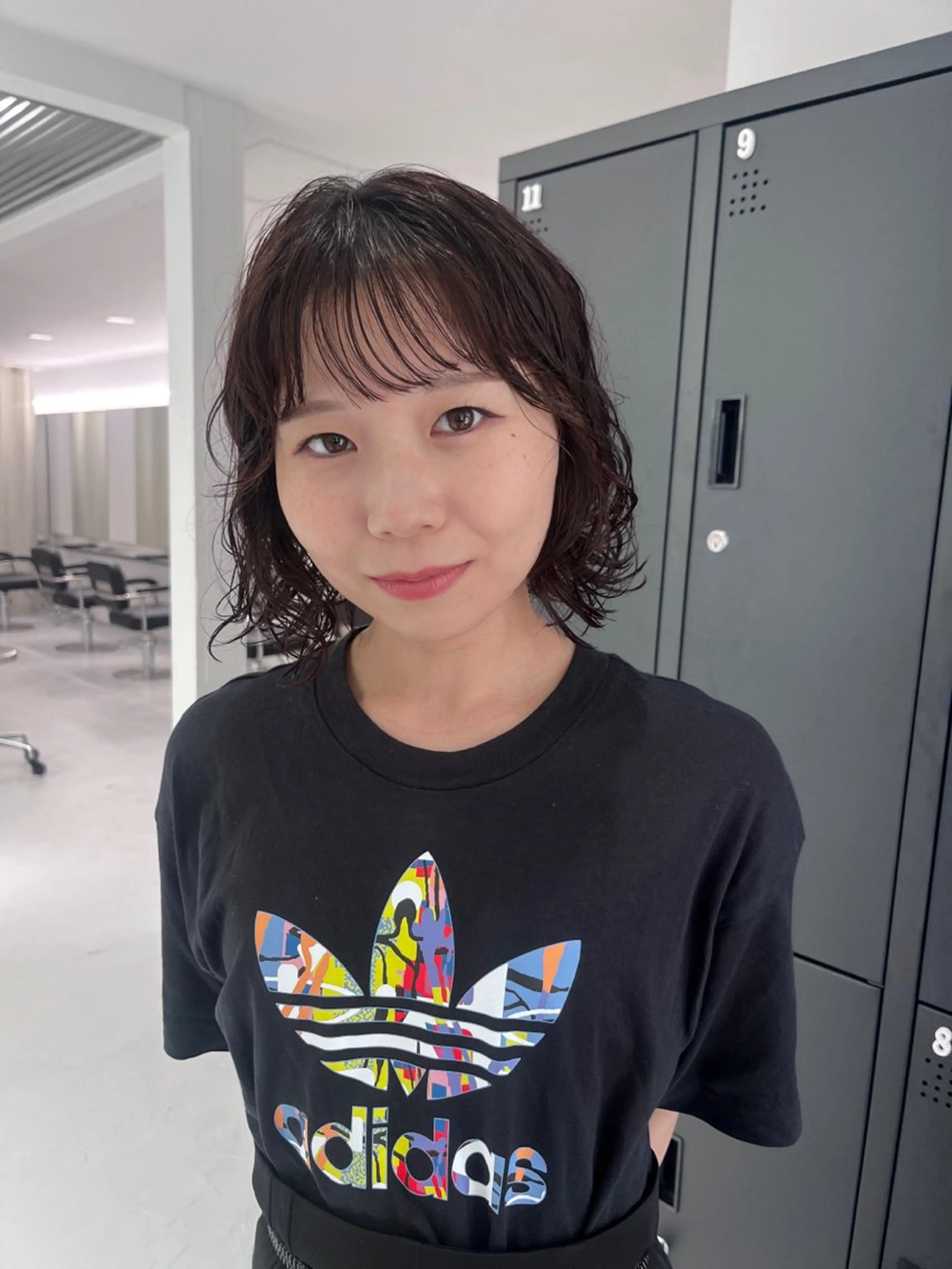 ミディアム ミディアムパーマ ボブ ベージュカラー/ 新潟/万代/なお🎀のヘアスタイル