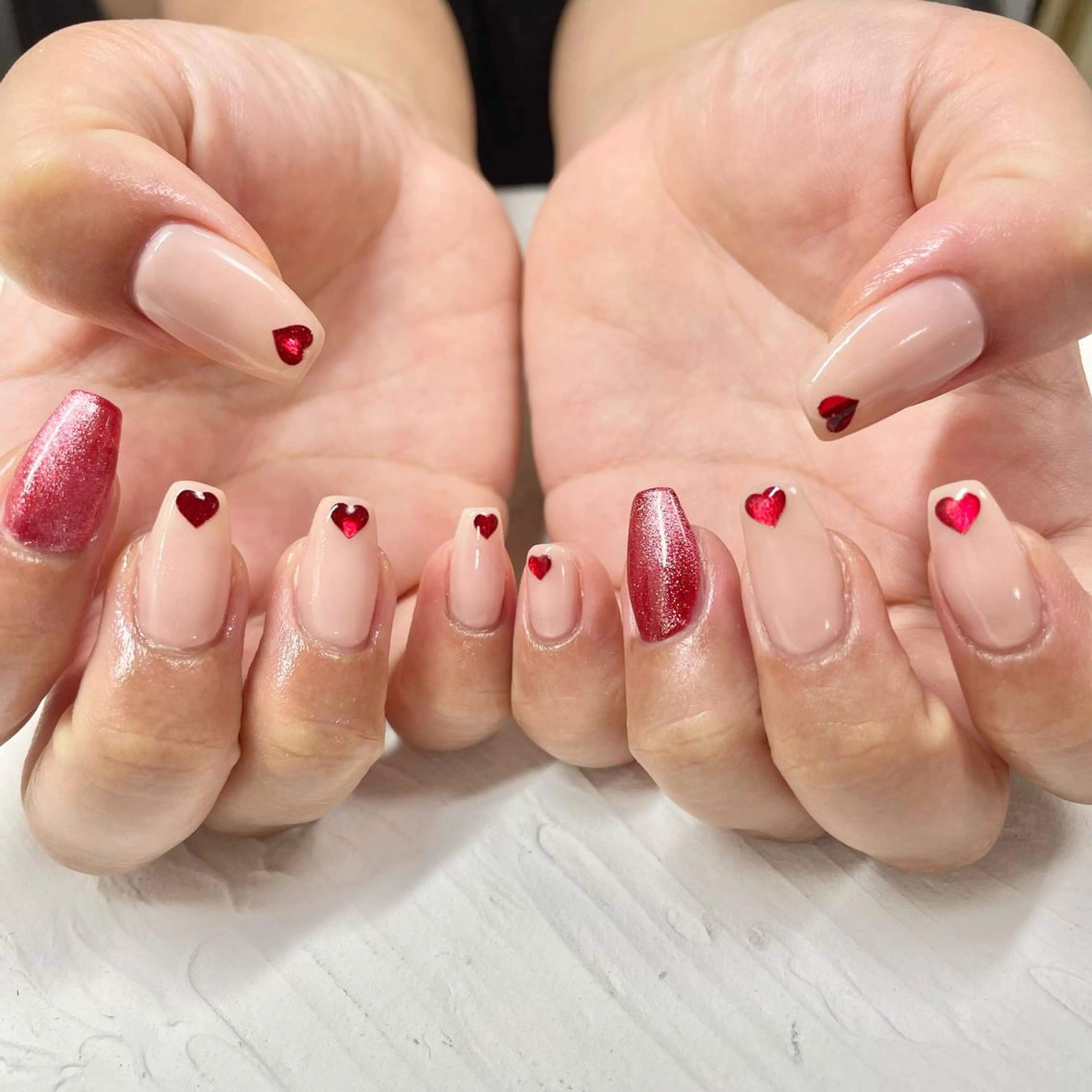 ネイル ハート ハンドネイル フットネイル 🎀AYAKO 🎀中韓ネイルのネイルデザイン