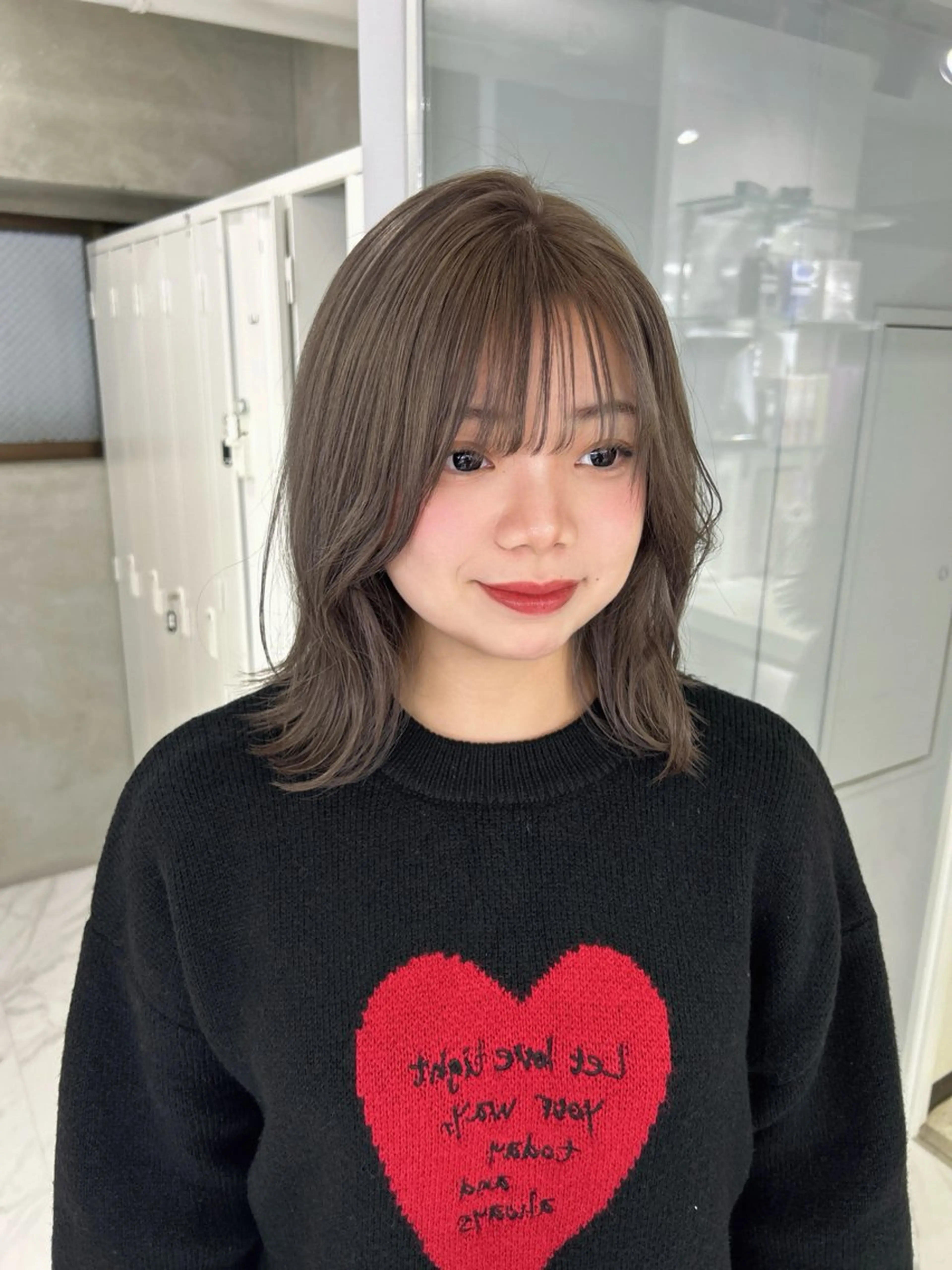 ショート カラー グレージュ ボブ カット ヘアカラー トリートメント shizuna/平尾 /カラー/髪質改善のヘアスタイル