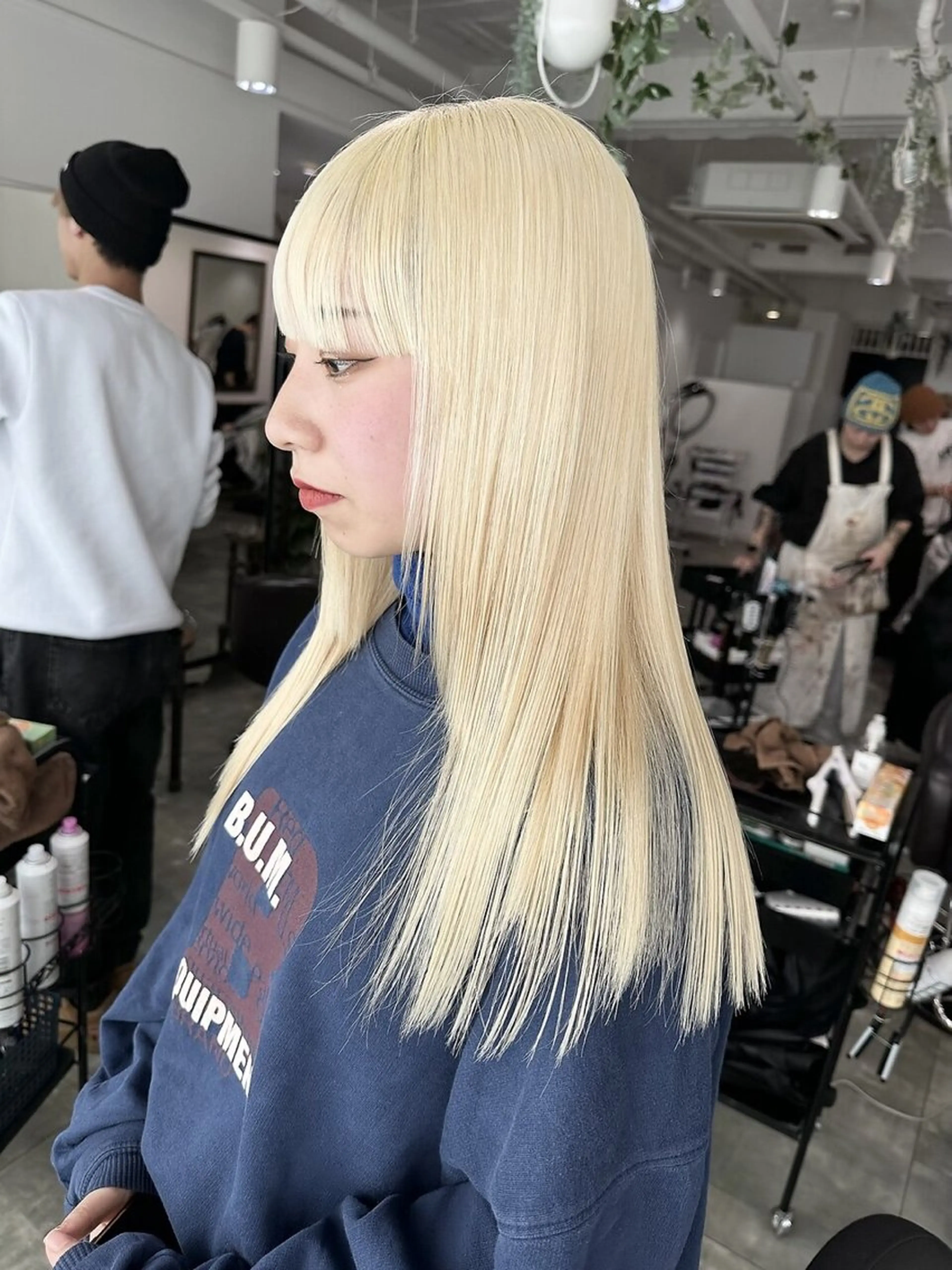 セミロング カラー ブリーチ ケアブリーチ ケアカラー 透明感カラー ダブルカラー ヘアカラー トリートメント ｉｌｉ 大阪のヘアスタイル
