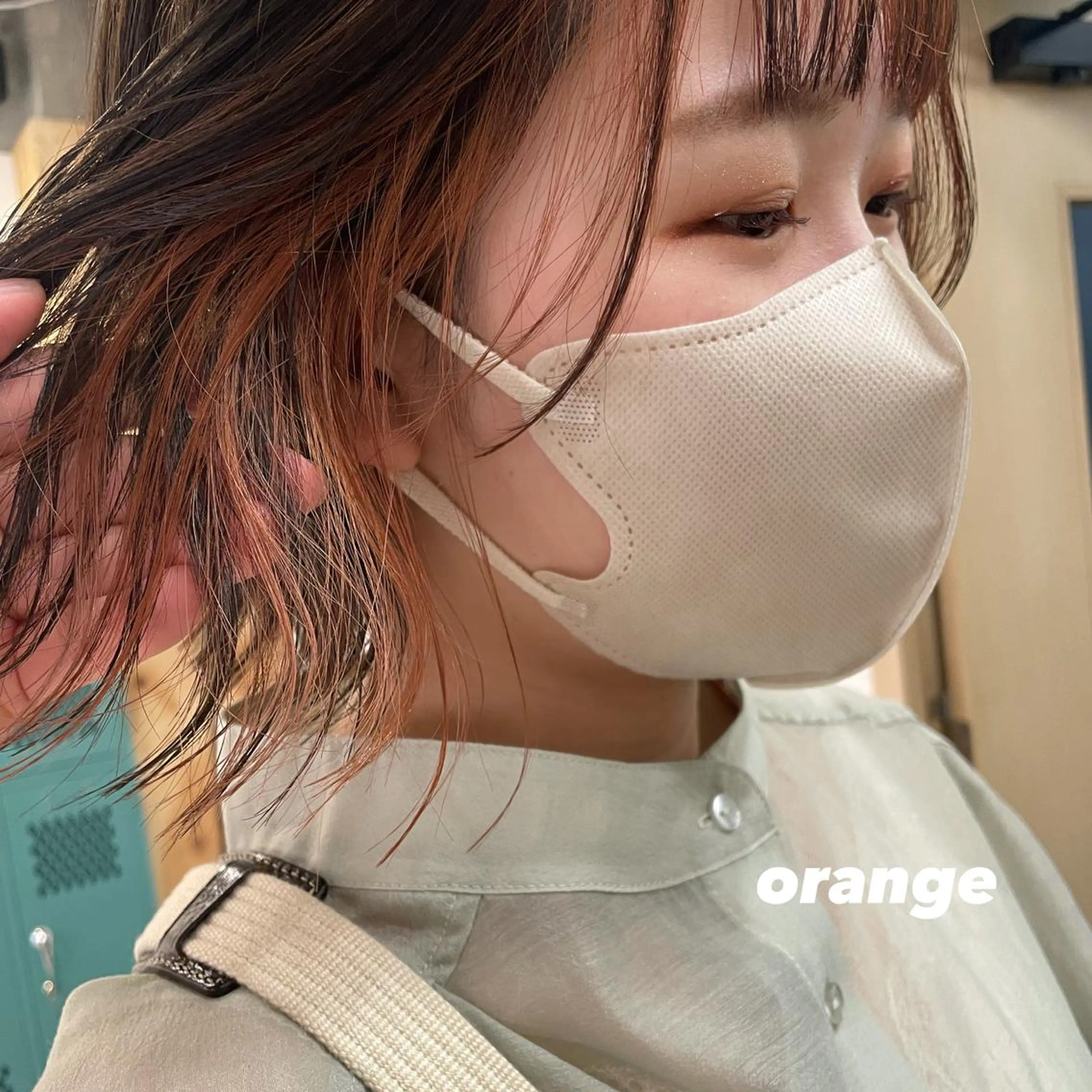 ショート カラー パーマ ヘアアレンジ オレンジ ヘアカラー 🌿AMANE🌿 sakiのヘアスタイル