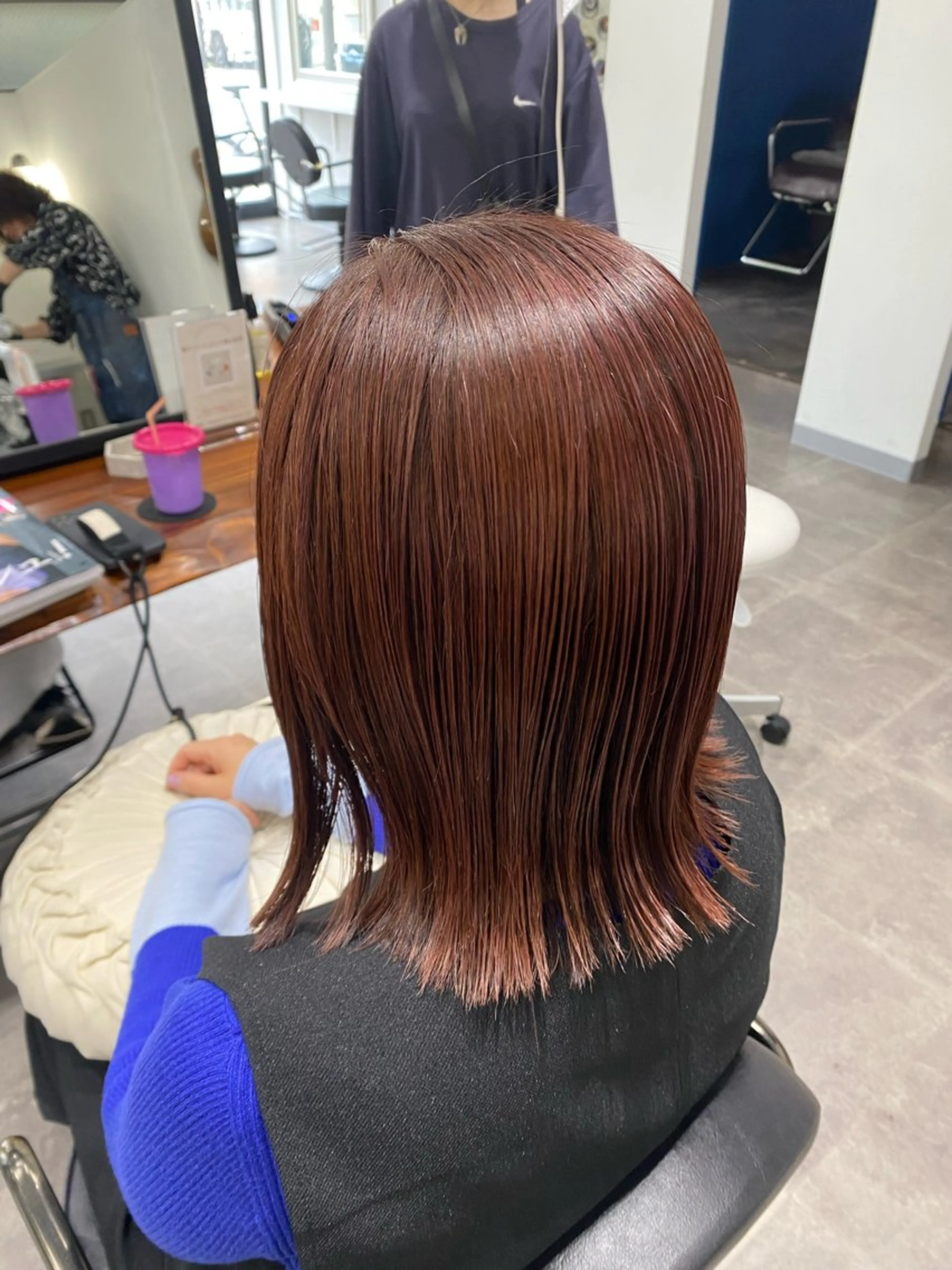 ミディアム カラー ブラウンカラー ヘアカラー ENV船橋 櫻井ちののヘアスタイル