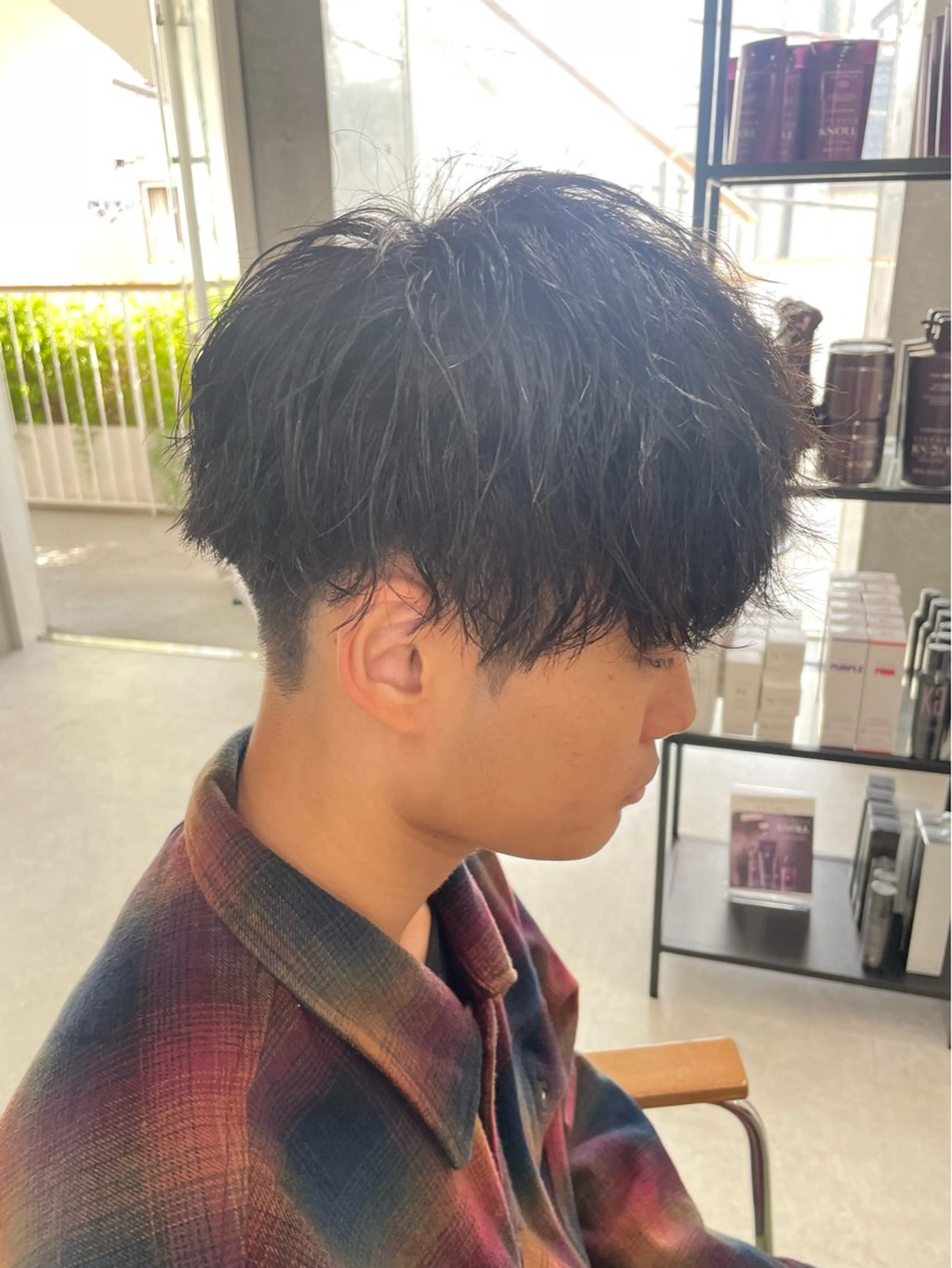 パーマ メンズ カット メンズモテパーマ💙 fuwaのヘアスタイル