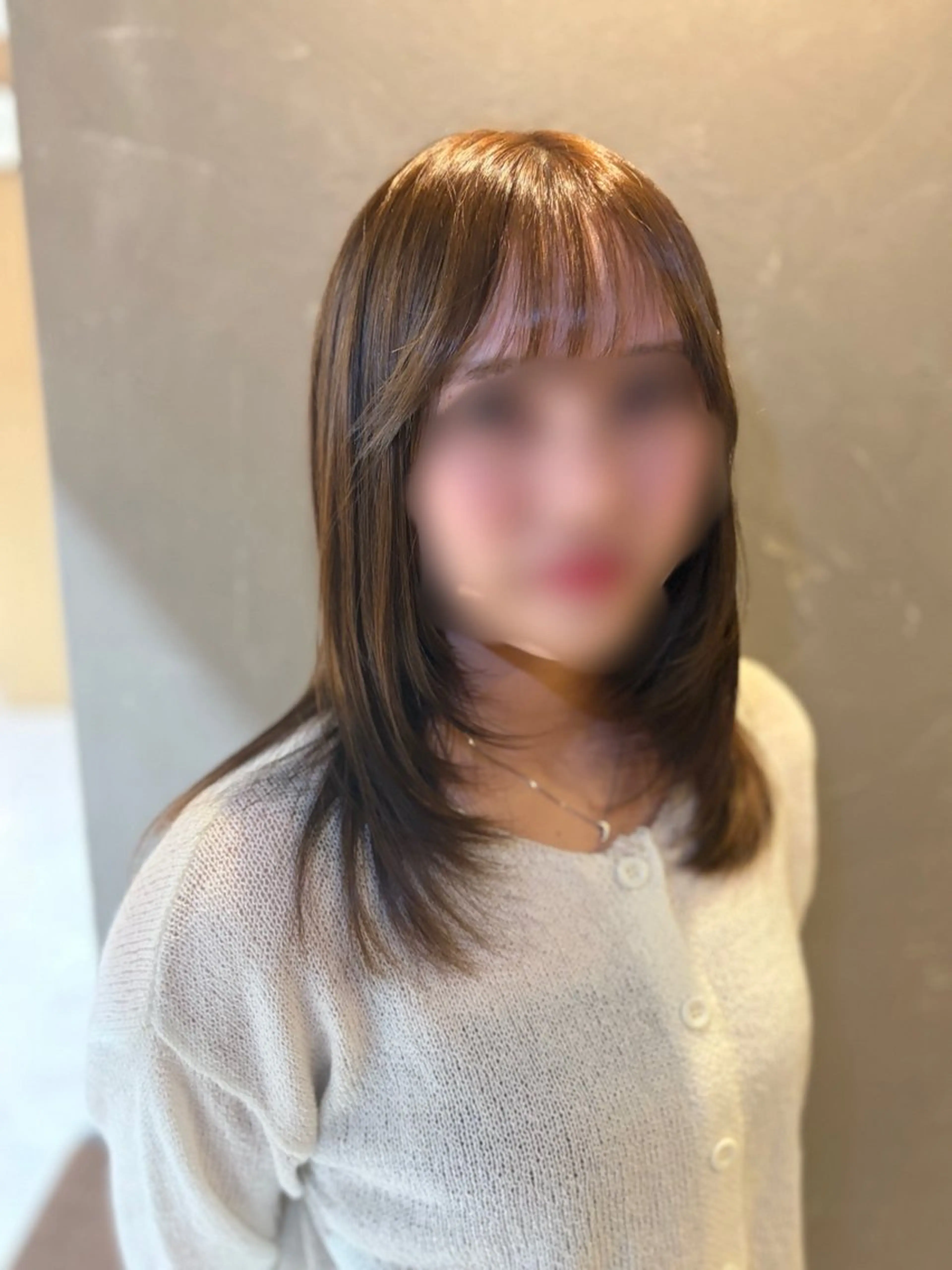 セミロング カット 岡山レイヤーカット/ 髪質改善/松島大己のヘアスタイル