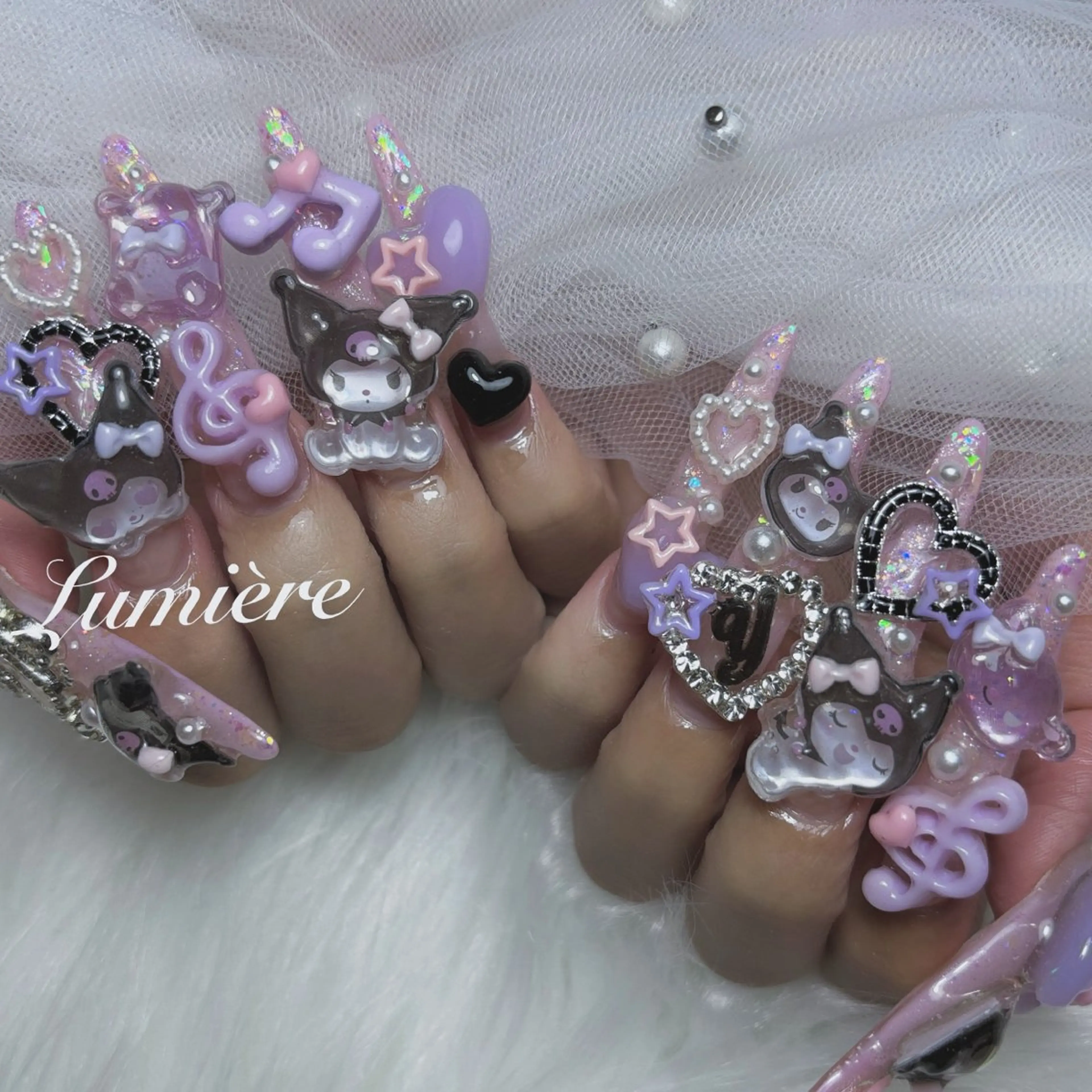 ネイル ロングネイル スーパーロングネイル ハンドネイル Lumière/ 超ロング/ワンホンのネイルデザイン