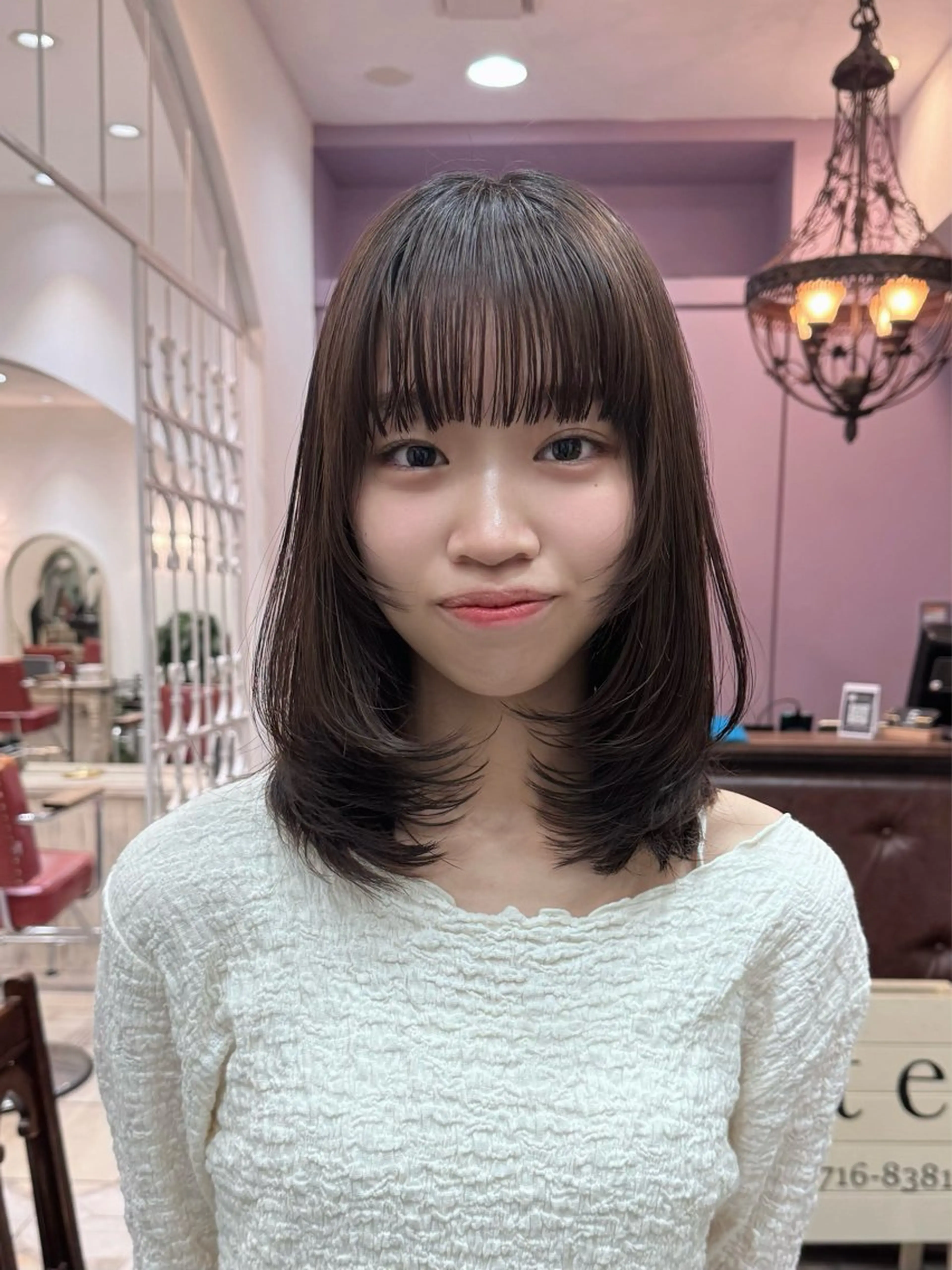 ミディアム ミディアムレイヤー レイヤーカット カット ウルフ/レイヤー /髪質改善 ナユタのヘアスタイル