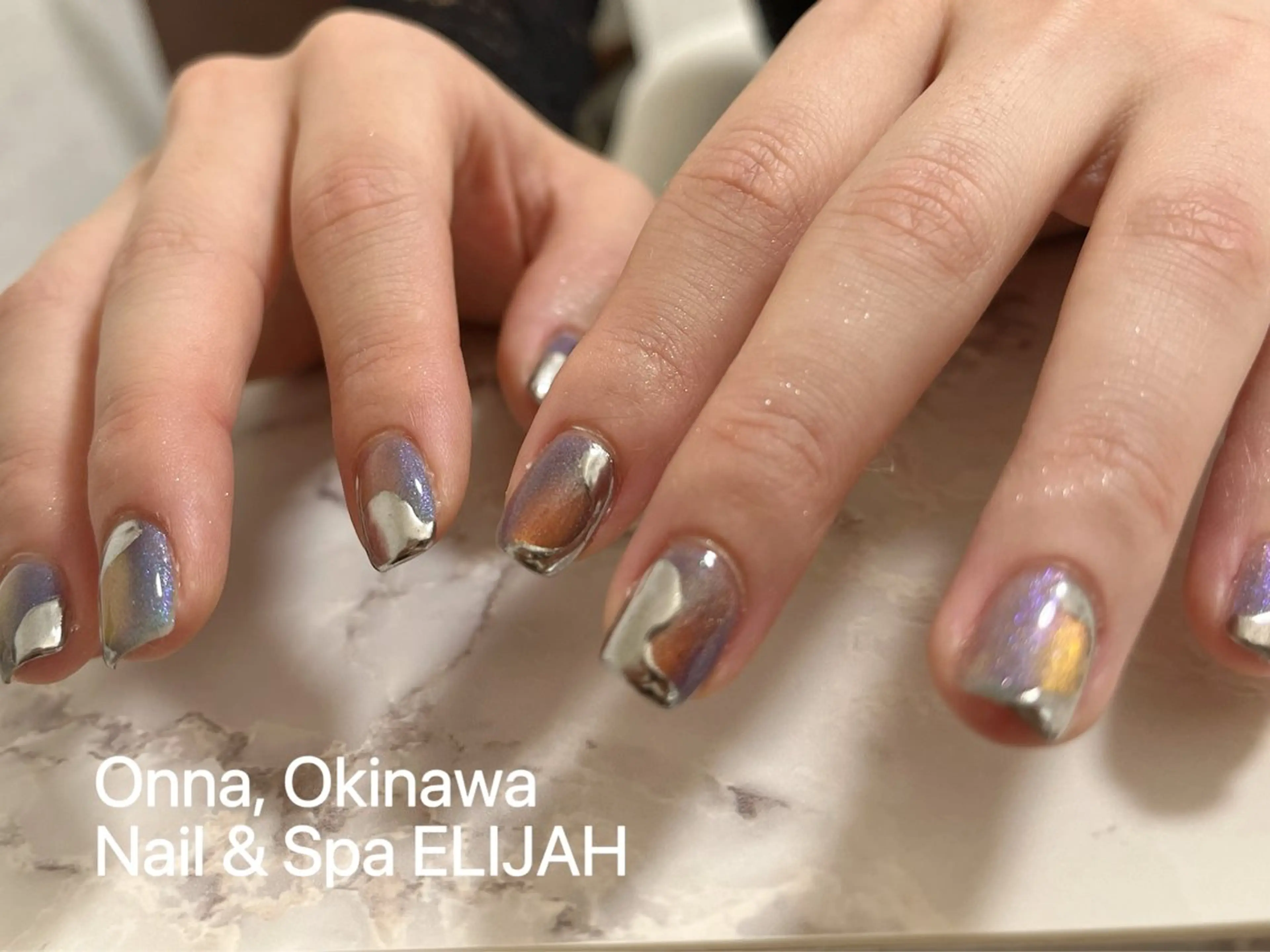 ネイル ハンドネイル ダンラップ新里 友簣乃のネイルデザイン