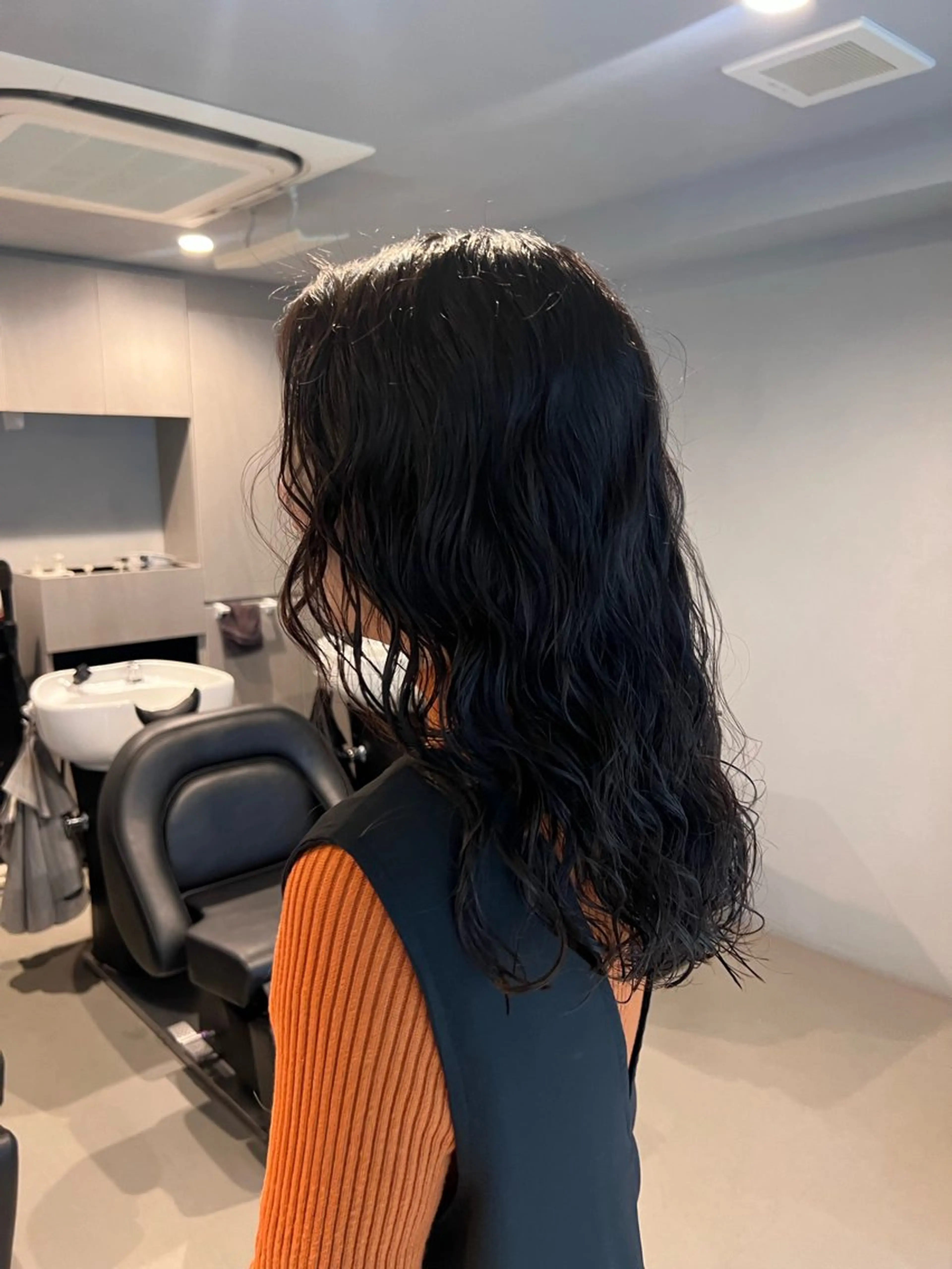 ミディアム カット パーマ トリートメント デジタルパーマ/ ウェーブパーマ/神野のヘアスタイル