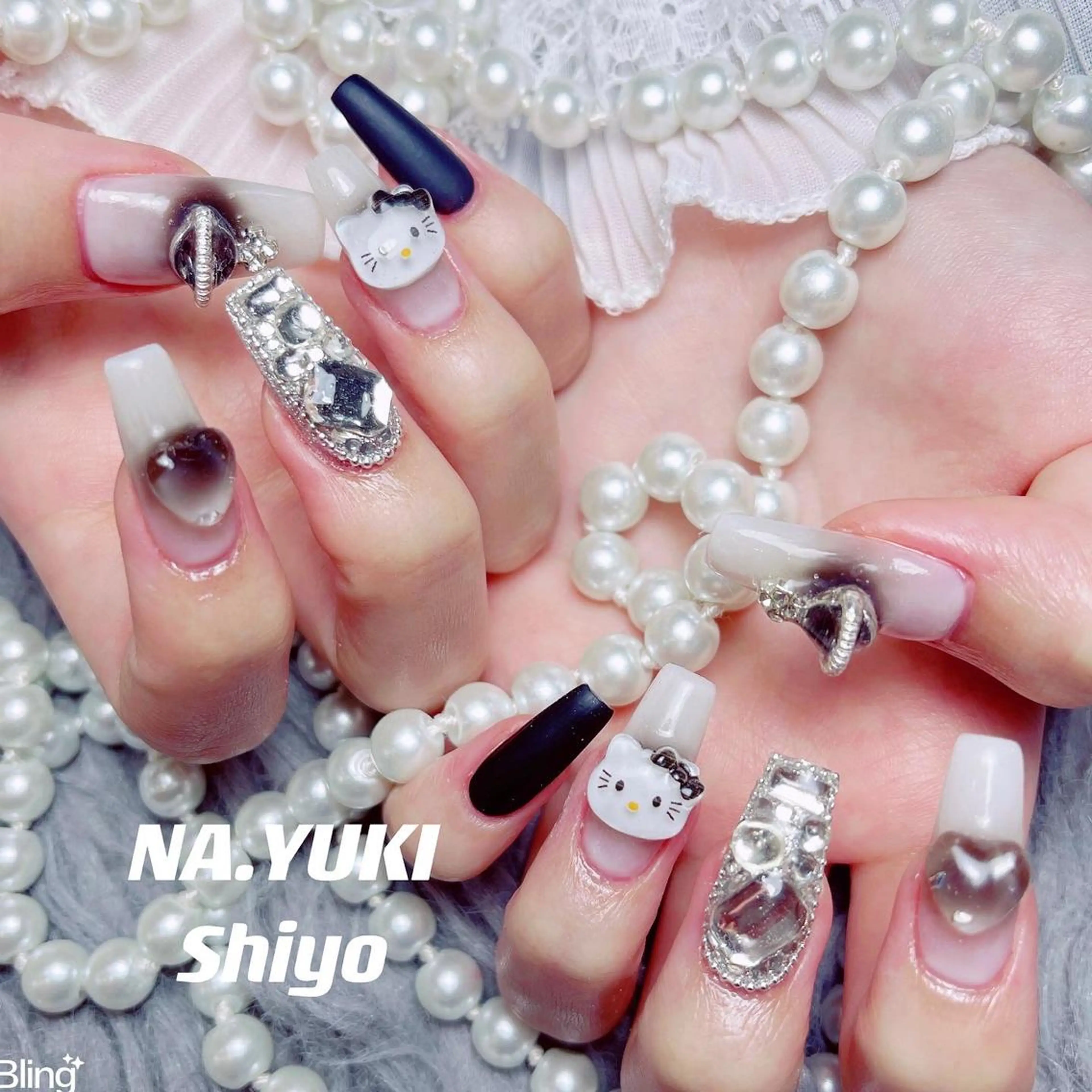 ロング ネイル ハンドネイル ハンドケア ナユキNA.YUKI 池袋店のネイルデザイン