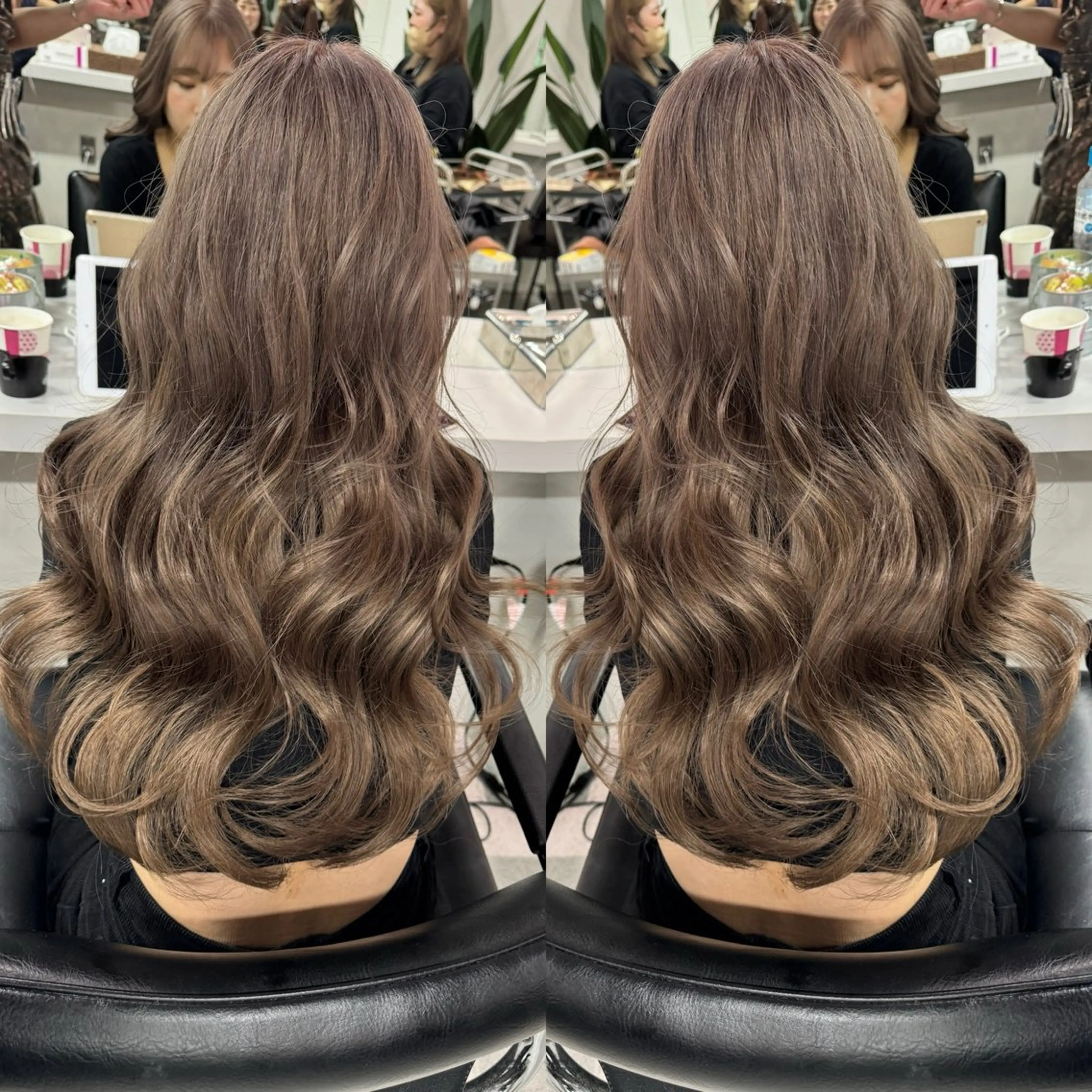 ロング バレイヤージュ ボブ🌈ナツヤのヘアスタイル