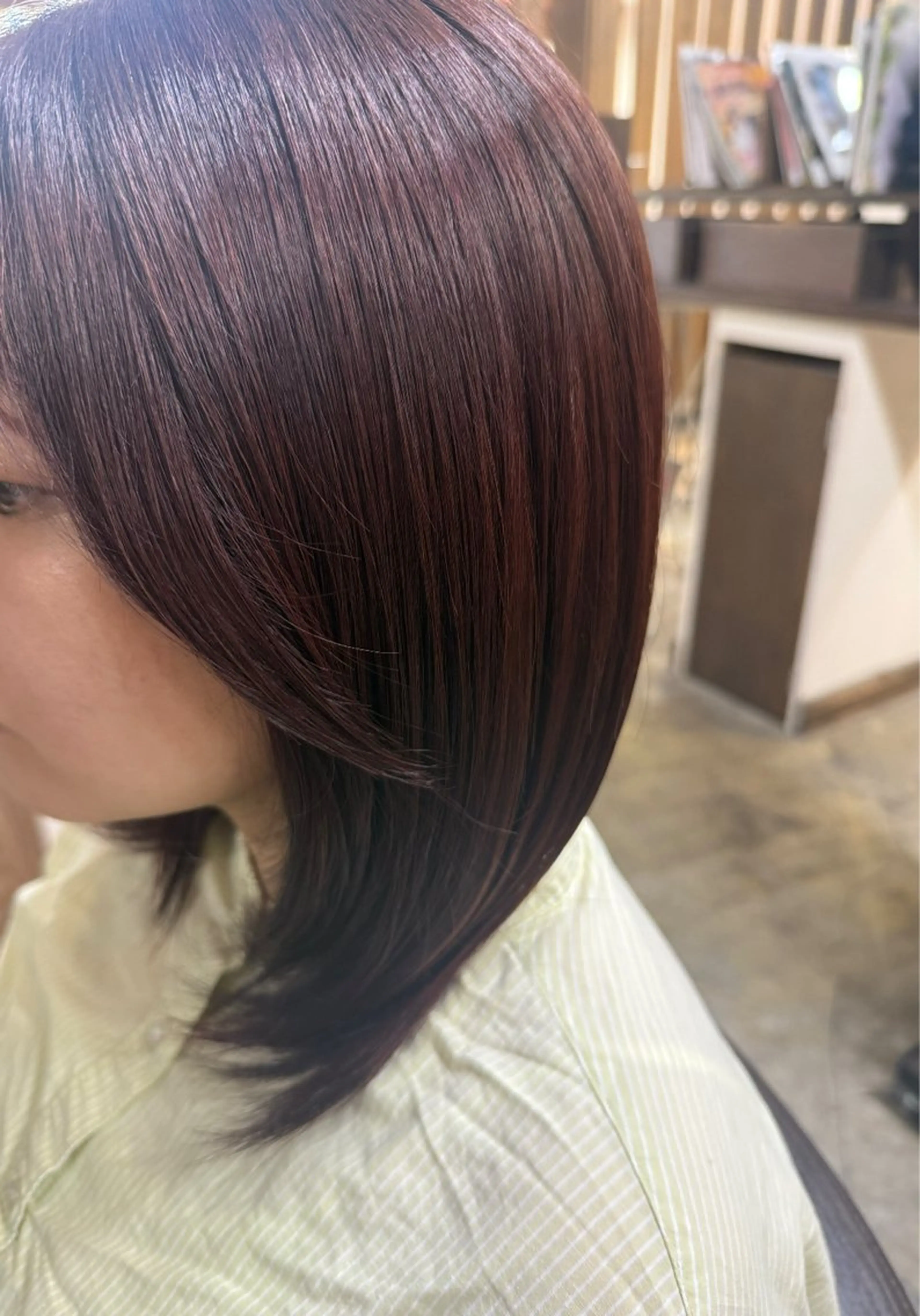 ミディアム カット ヘアカラー トリートメント joliefille 高石店☘️熊澤丈将のヘアスタイル