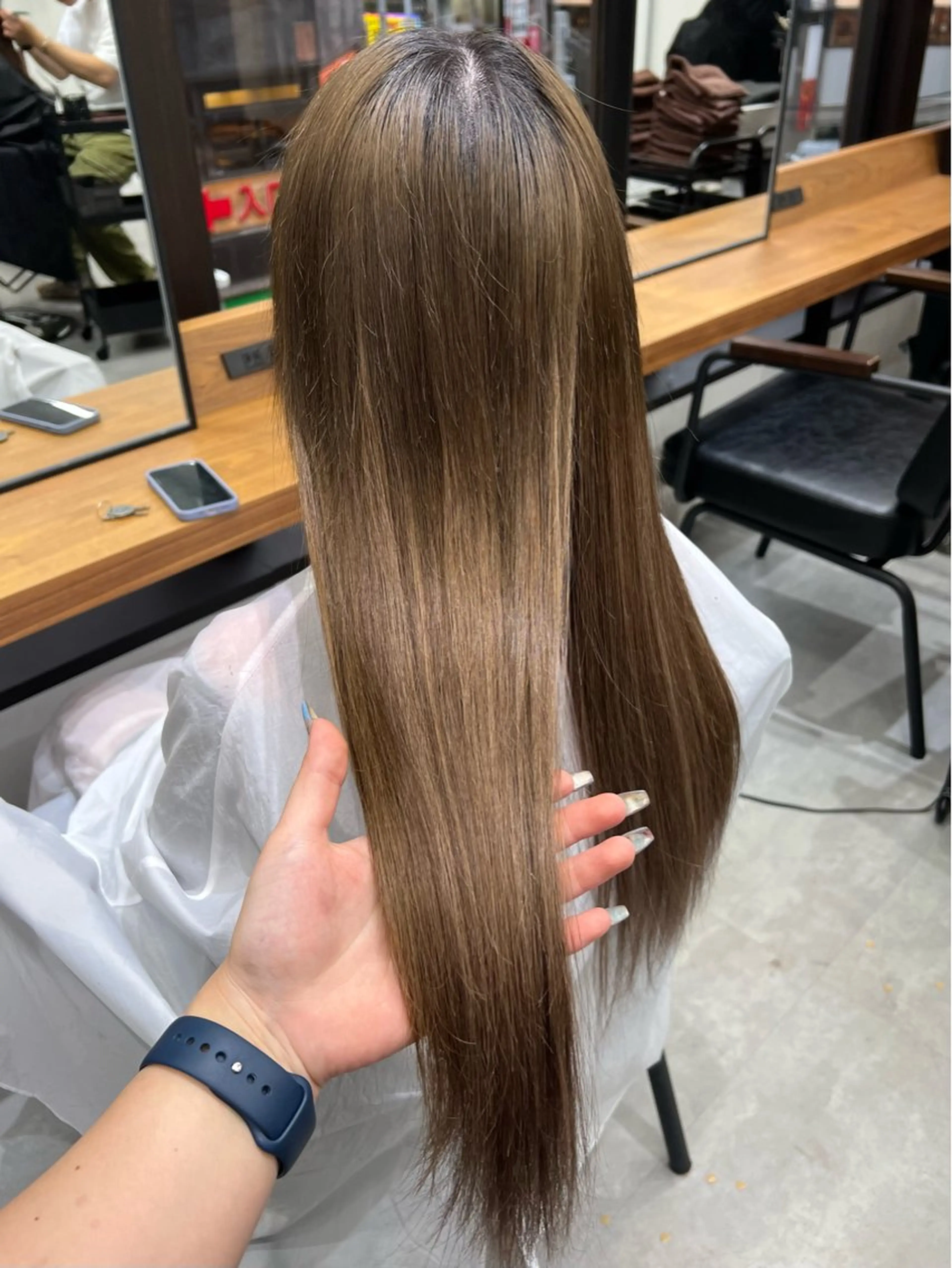 ロング カラー シールエクステ ボブ エクステ ロング ショート/ウルフ カットモデル募集のヘアスタイル