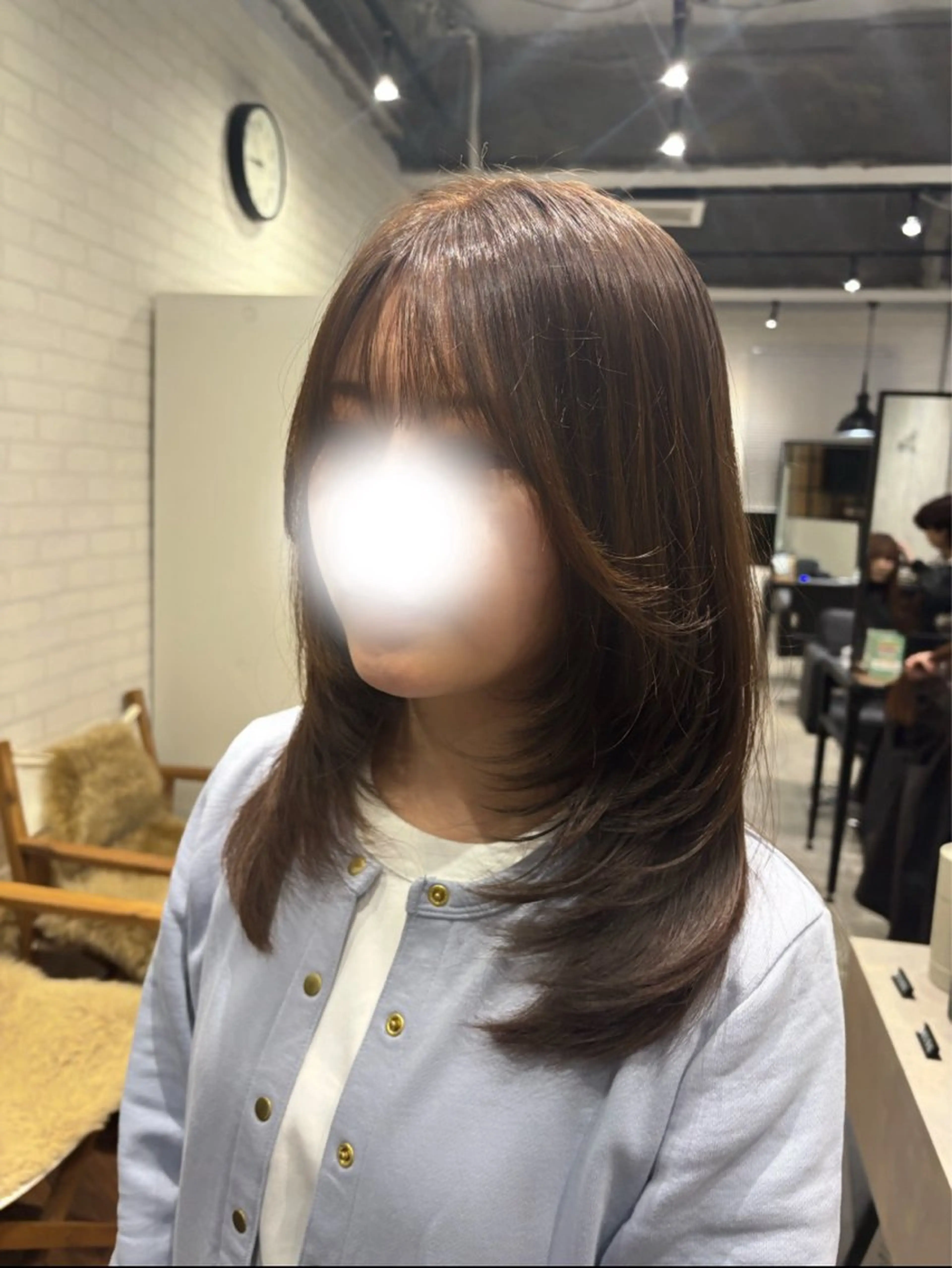 ミディアム カラー ヘアアレンジ カット ヘアカラー トリートメント kei/透明感カラー /ベージュ/インナーのヘアスタイル
