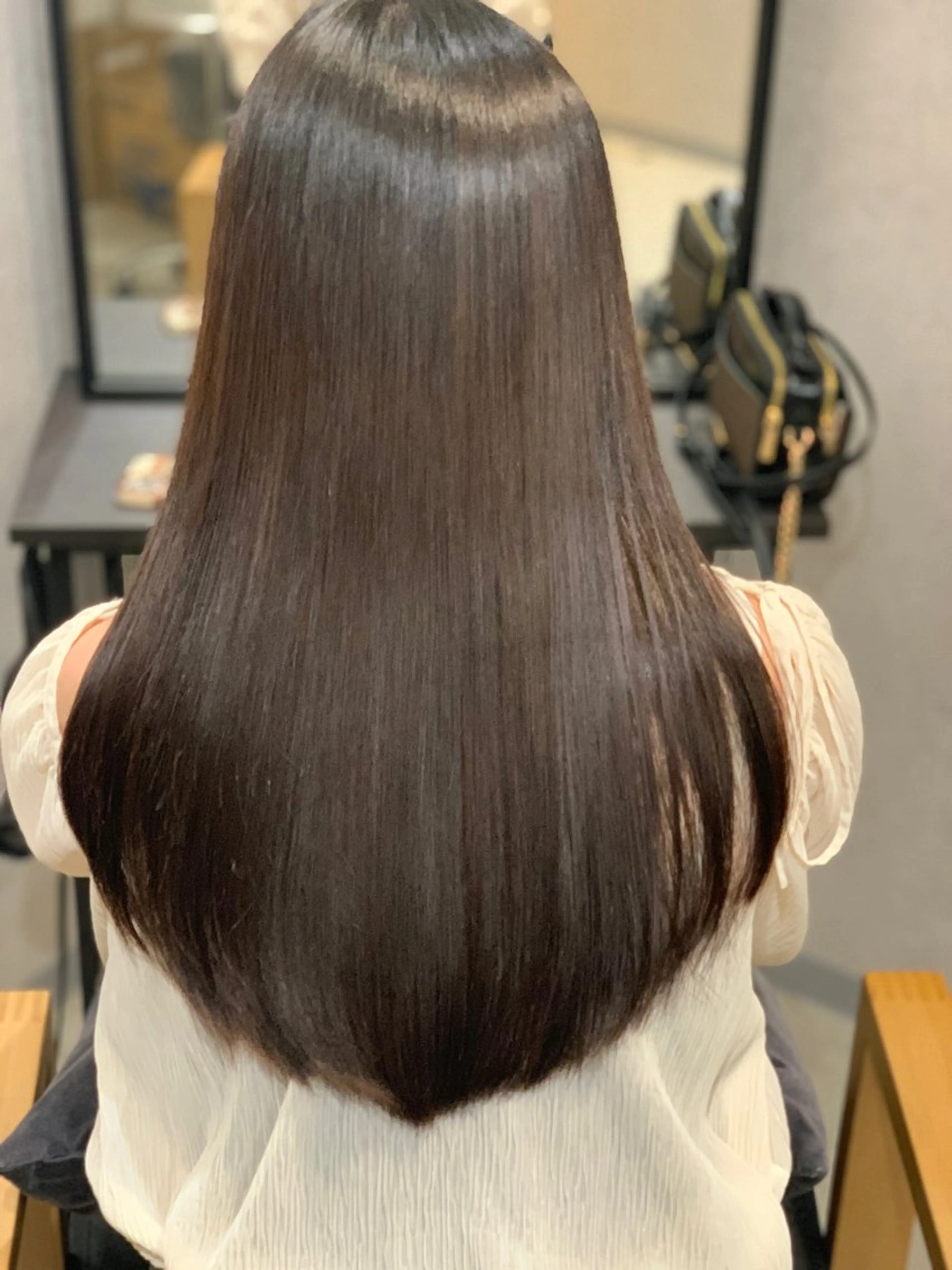 ロング カラー 髪質改善 カット ヘアカラー トリートメント Rang柏 髪質改善No1のヘアスタイル