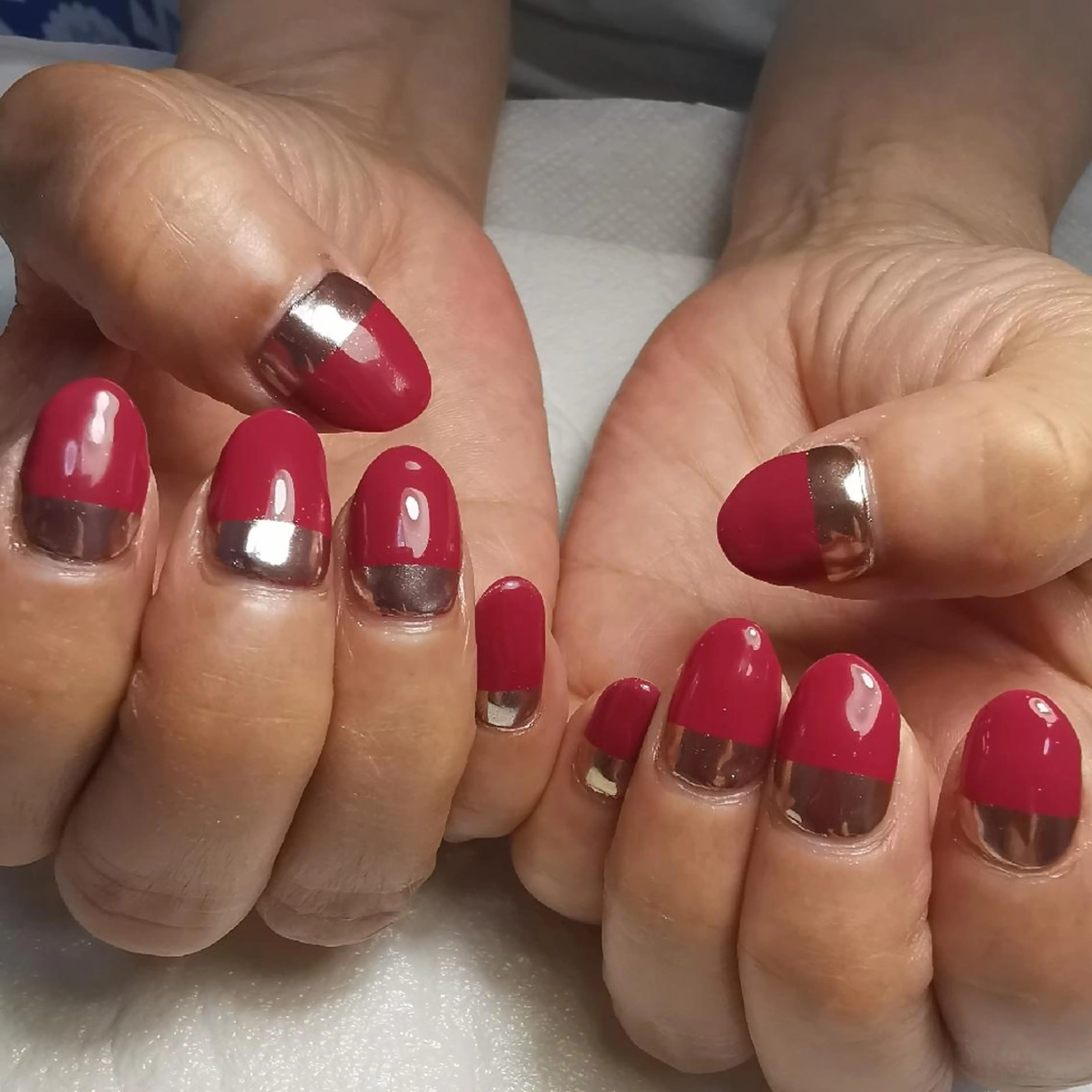 ネイル フレンチネイル ミラーネイル ハンドネイル reve あやののネイルデザイン