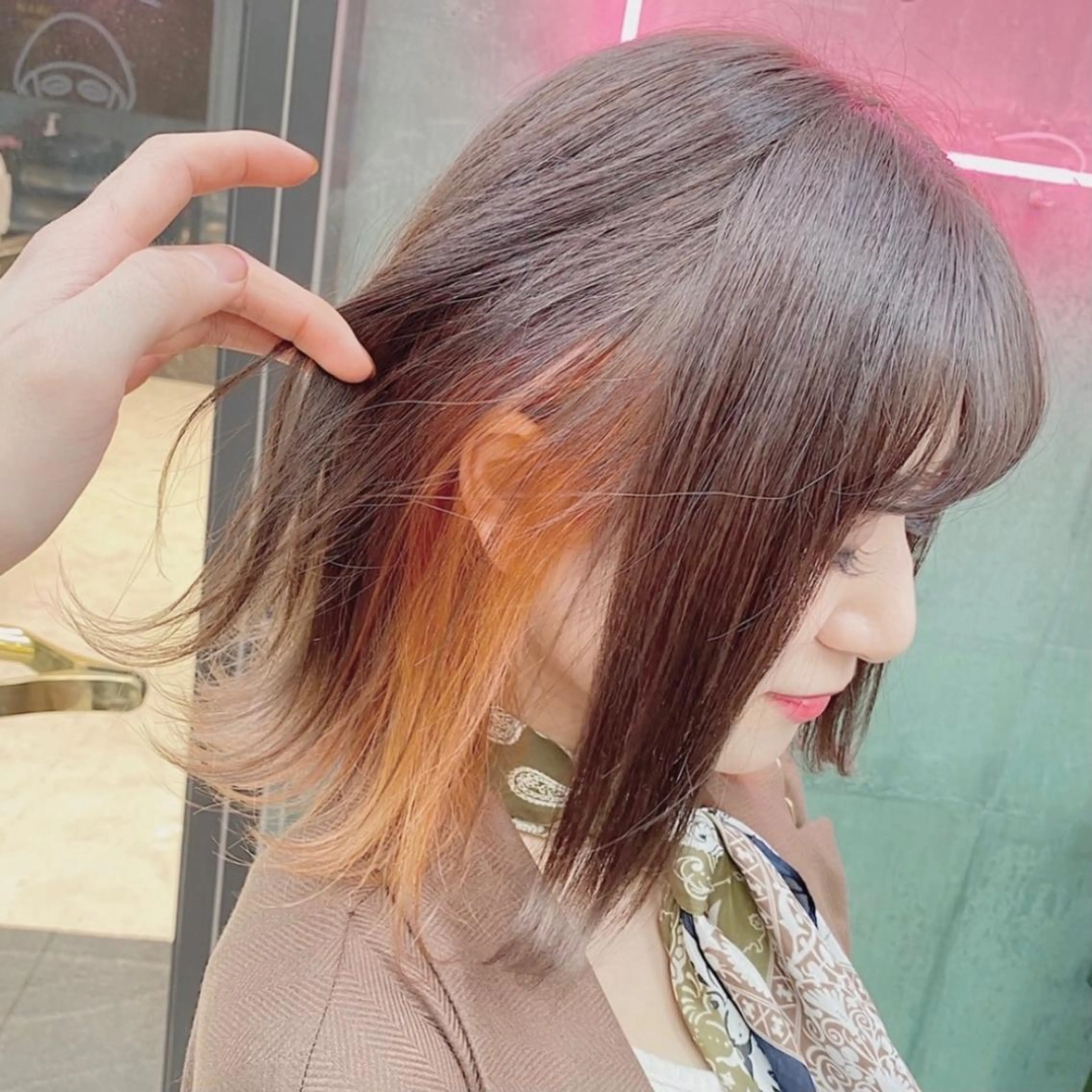 ミディアム ヘアカラー トリートメント ヘアセット お悩み解決美容師 💐AMIのヘアスタイル