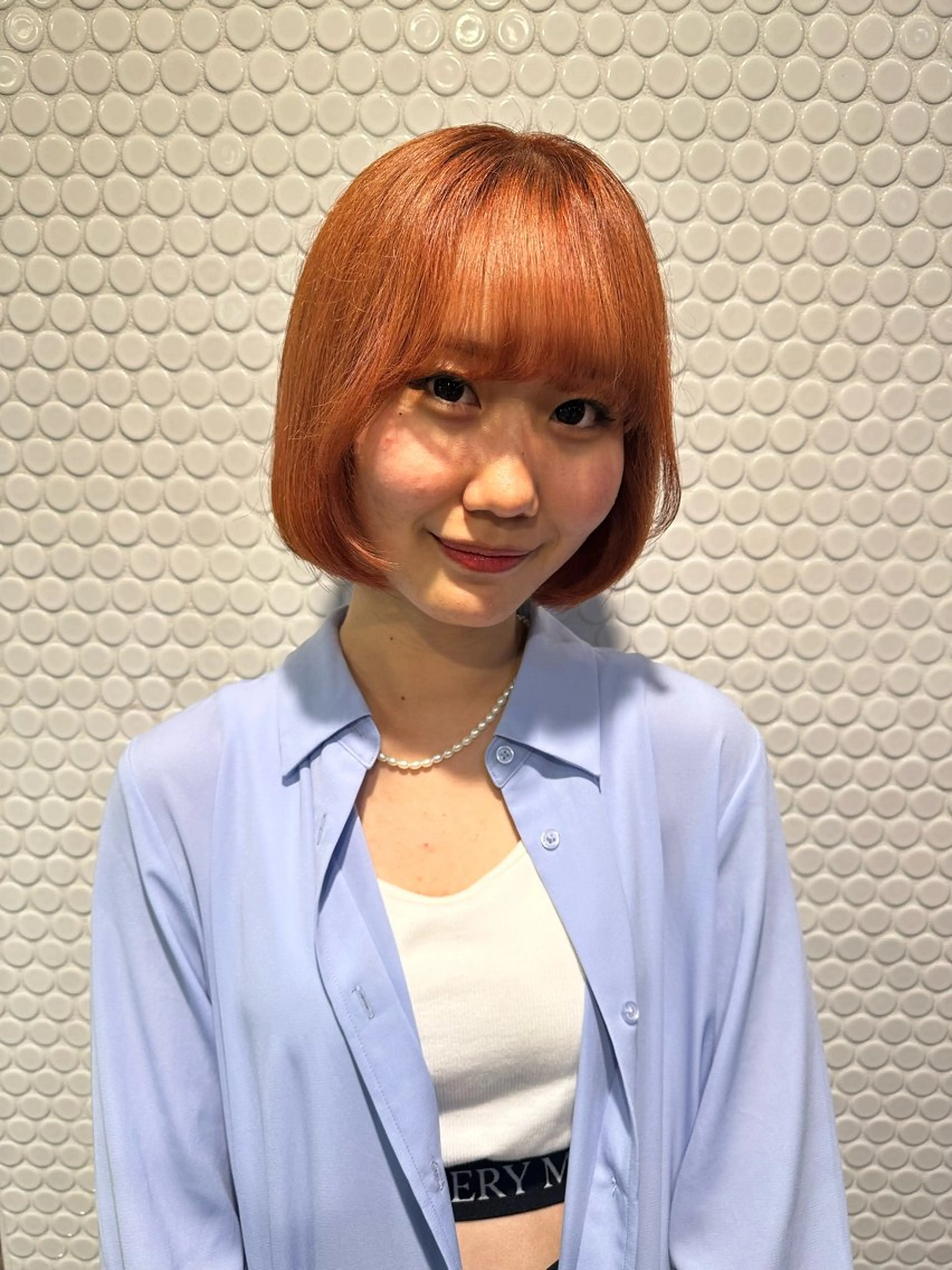 ショート カラー オレンジ ボブ 【sica】 nanaのヘアスタイル