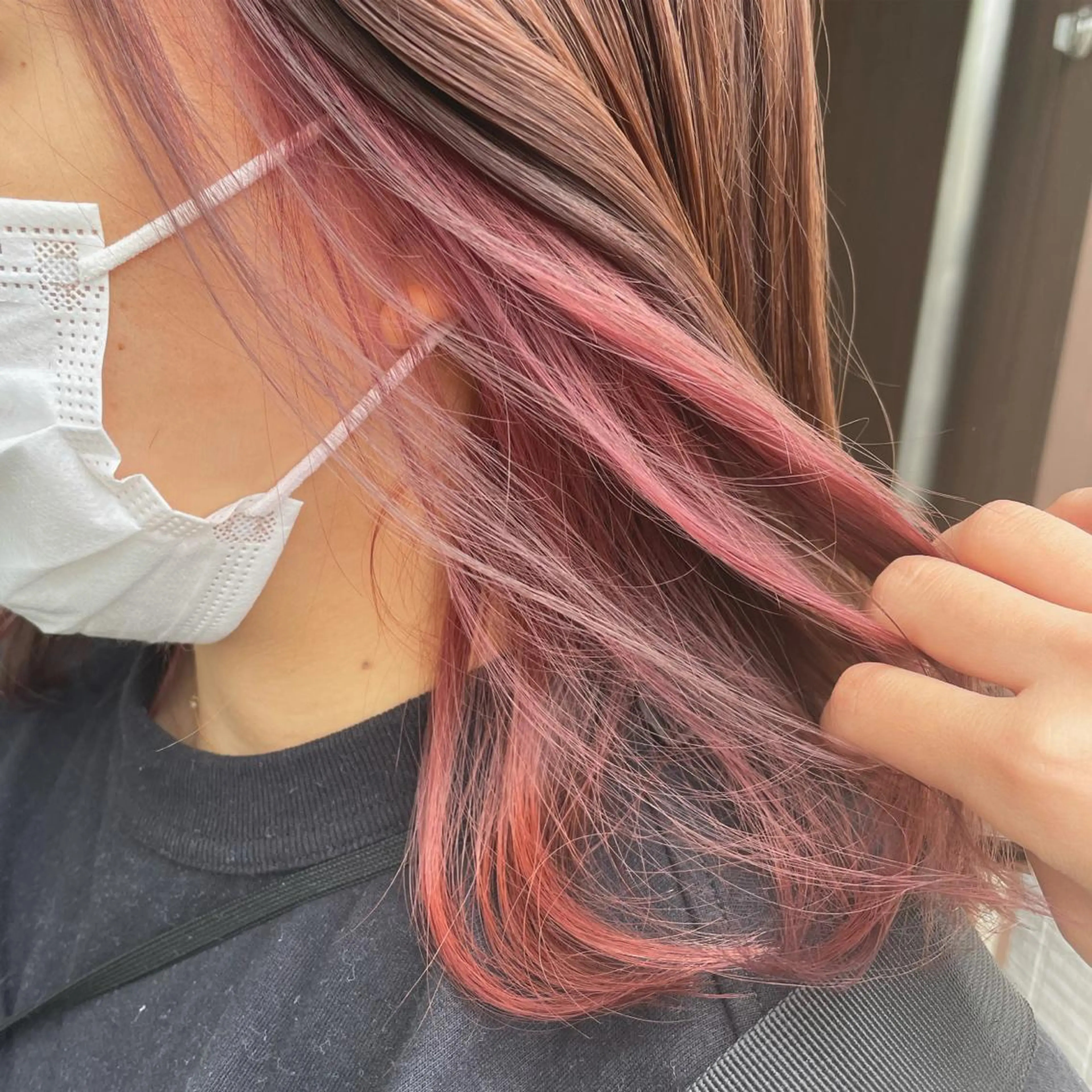 セミロング カラー ヘアアレンジ ブリーチ インナーカラー ヘアカラー La fith hair cheval 熊本店所属・【 Lafith 】 WAKOのヘアスタイル