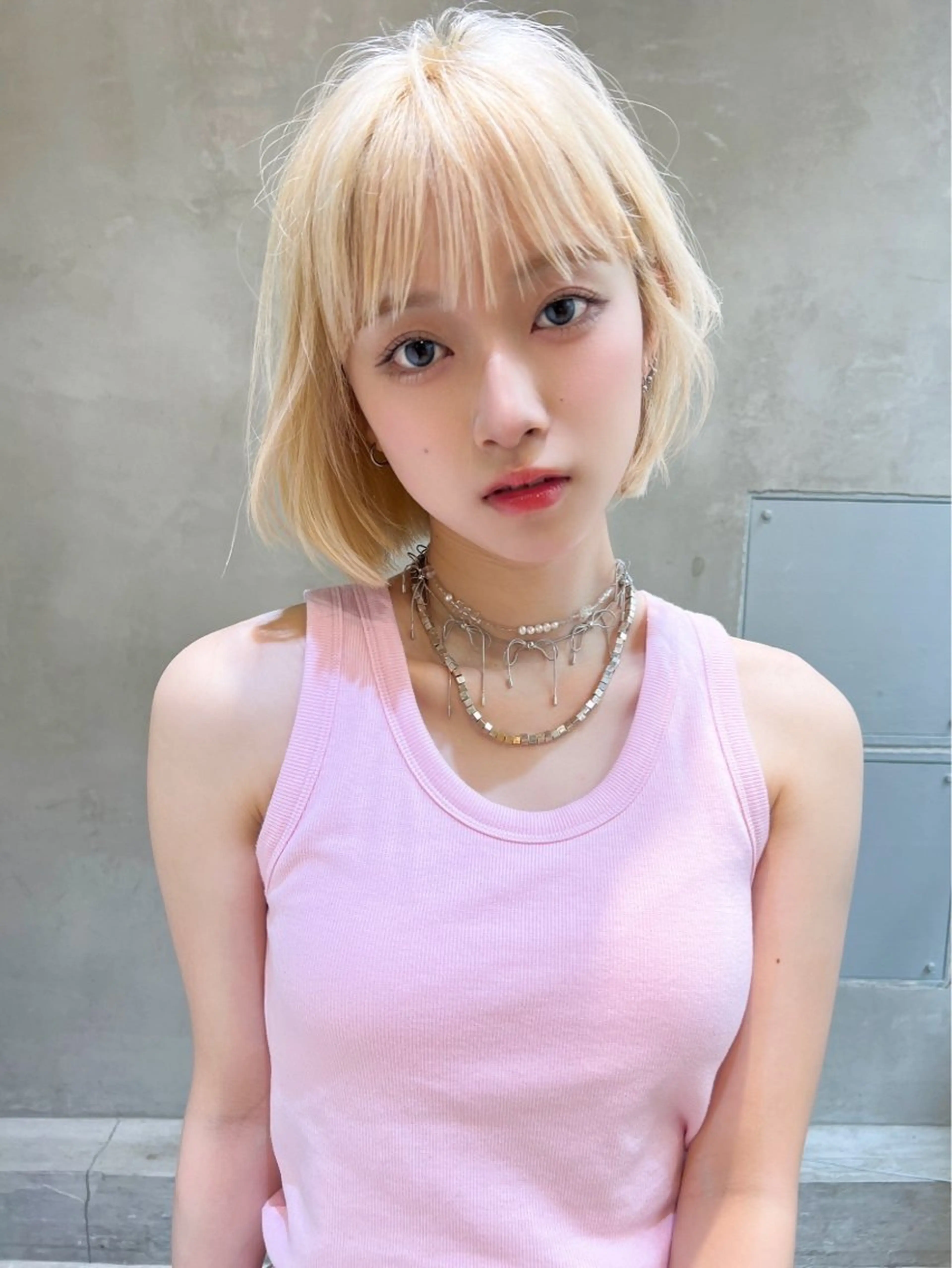 ショート カラー キッズ ヘアカラー トリートメント 艶髪/ハイトーン /masami🩵のヘアスタイル