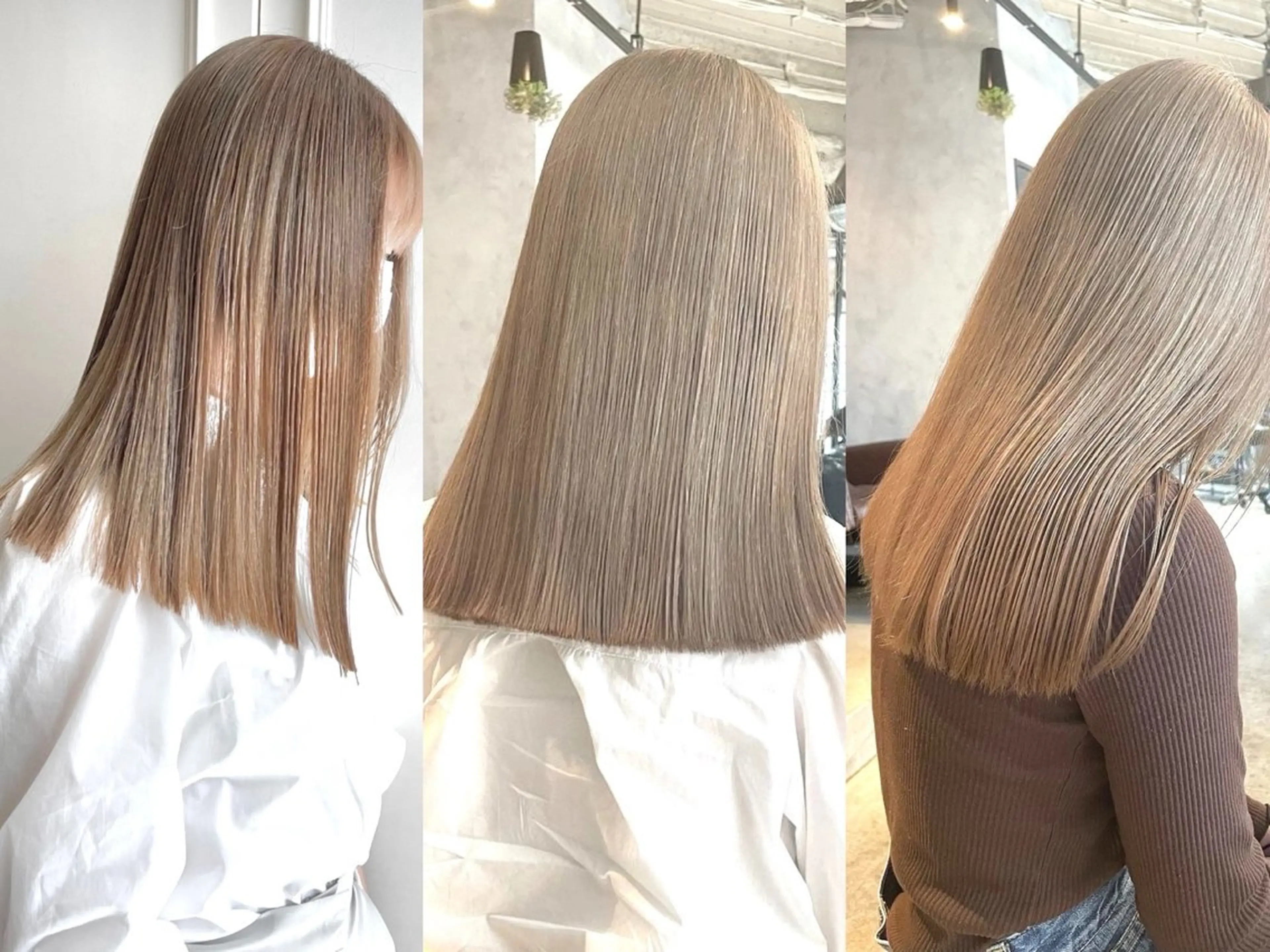 セミロング カラー 💘透明感カラー💘 沖本 将宏のヘアスタイル