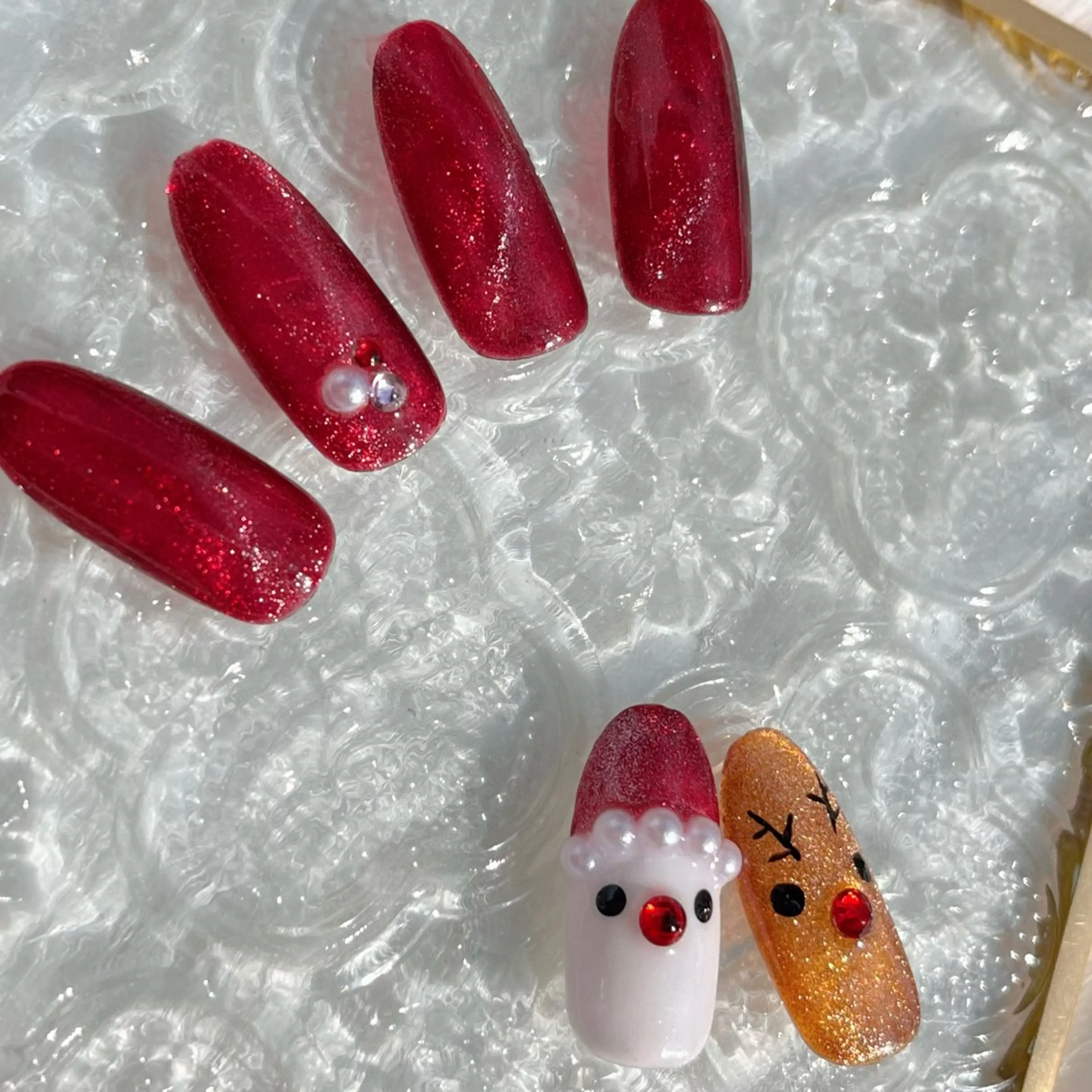 ネイル 冬ネイル クリスマス はあとねいる中洲川端 ★Mieのネイルデザイン