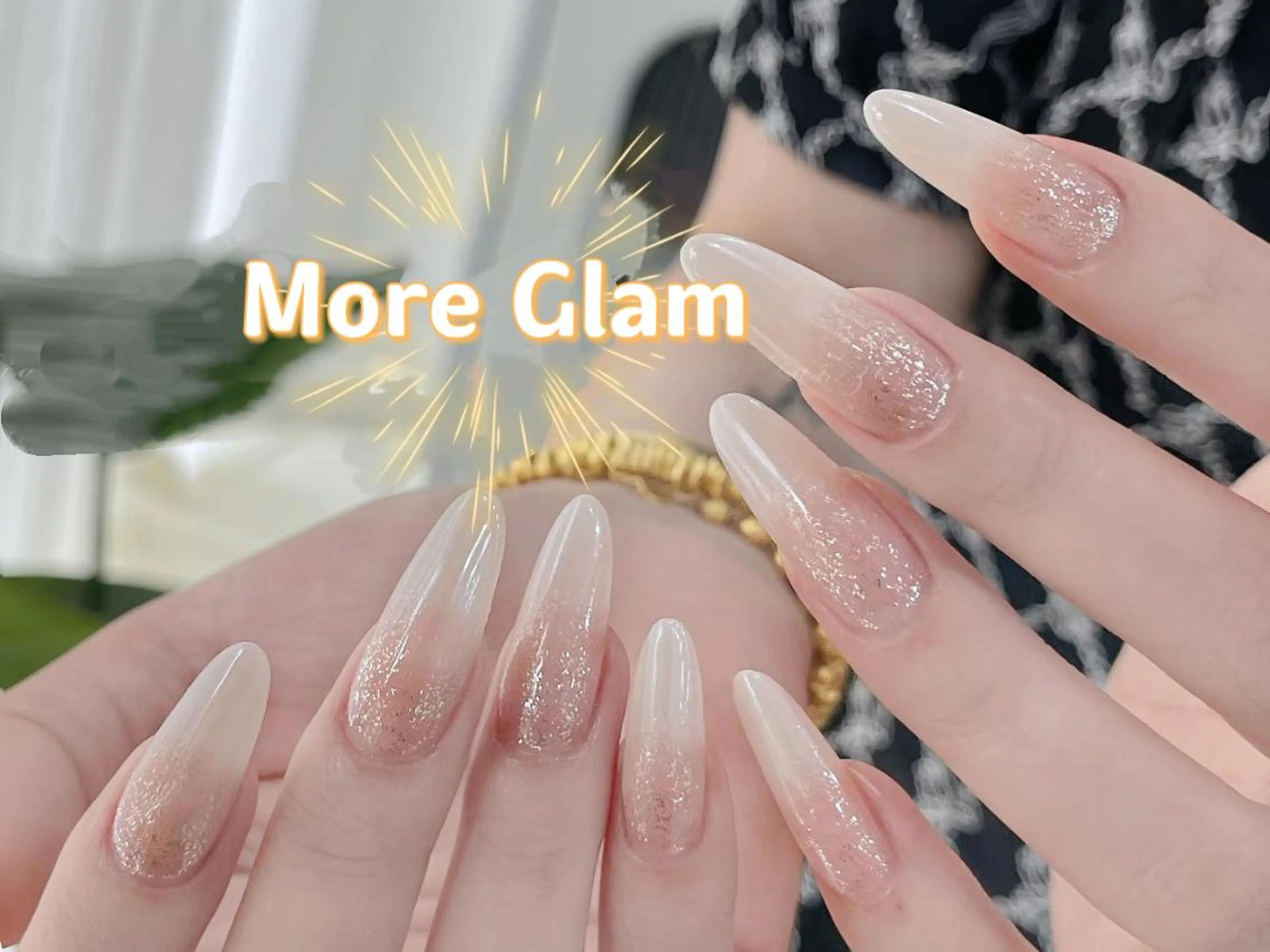 ネイル 長さ出し フットネイル フレンチネイル ジェルネイル ガラスフレンチ MoreGlam Nailsのネイルデザイン