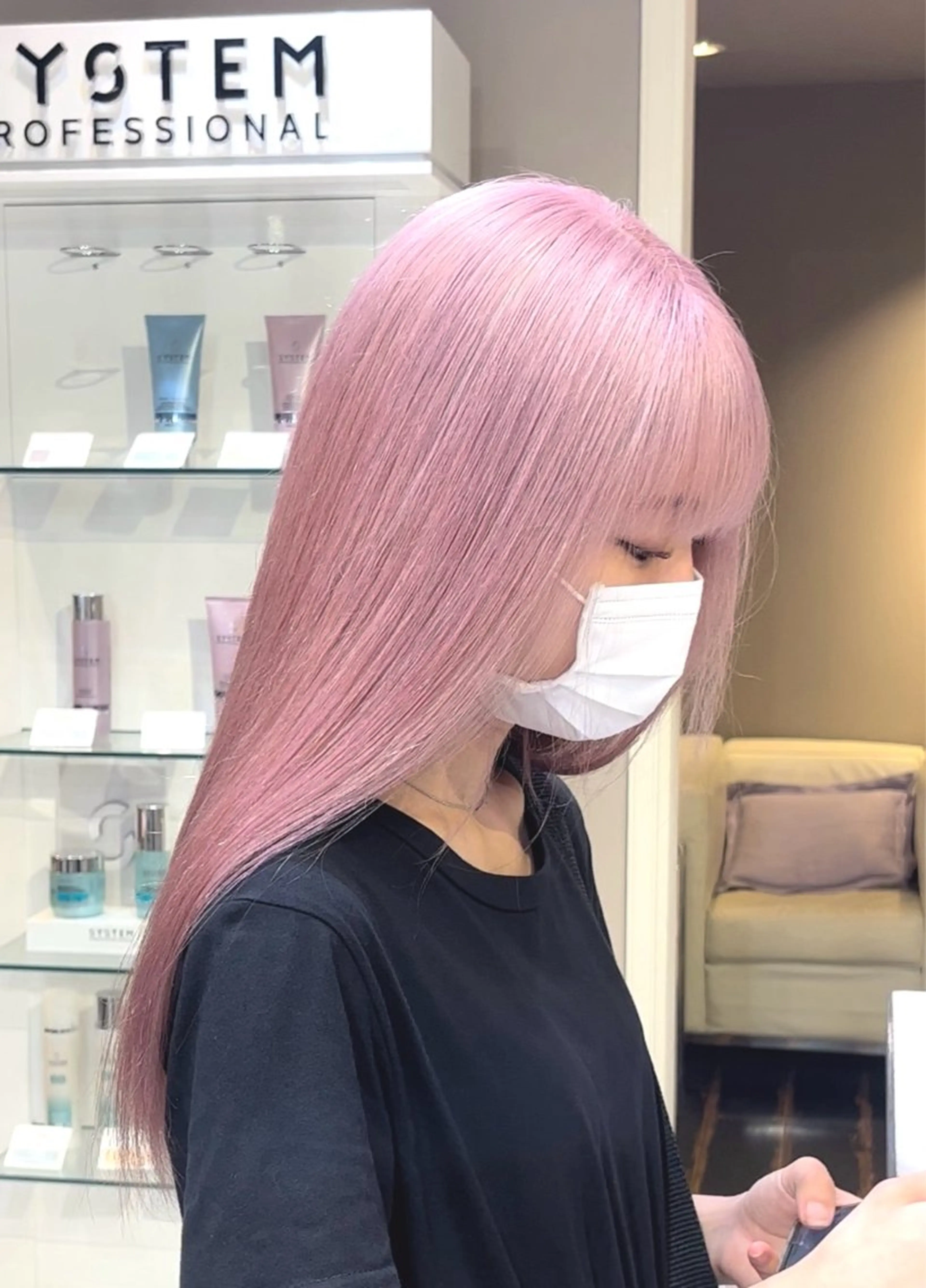 セミロング カラー ヘアアレンジ beleza scelto所属・ハイトーン、暗髪特化 ♡shoka♡のヘアスタイル