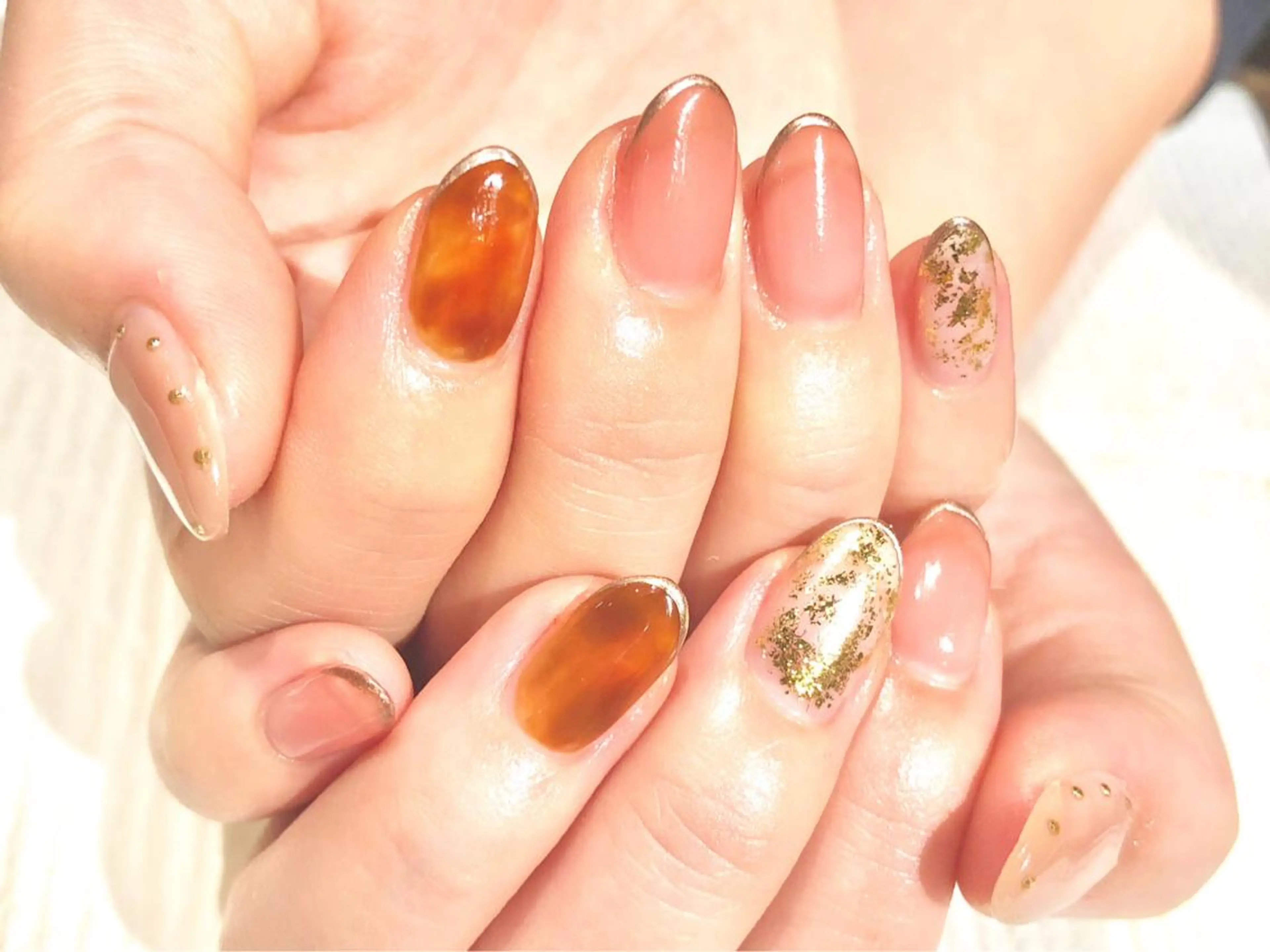 ネイル べっ甲ネイル TRAM-nail moriizumiのネイルデザイン