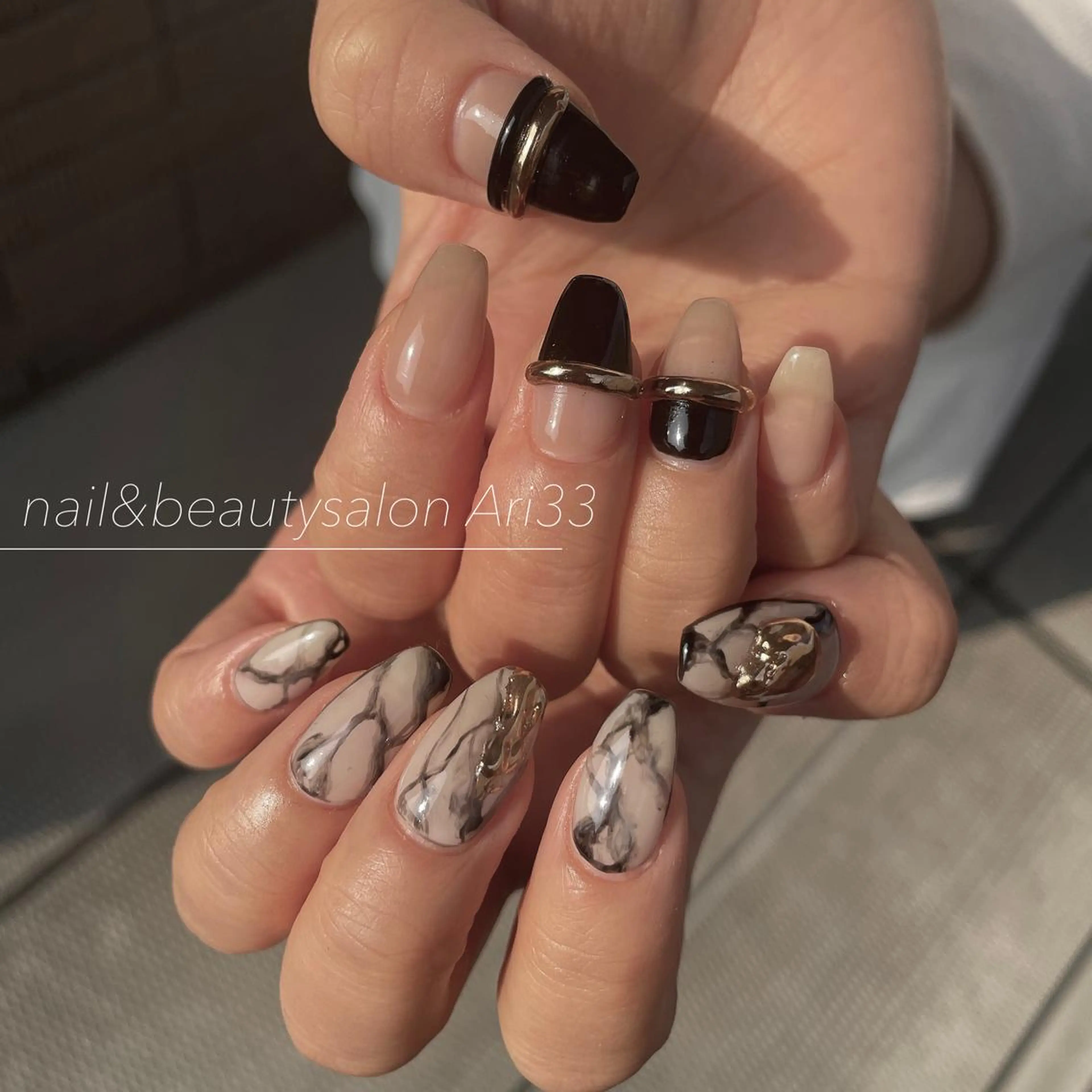 ネイル ニュアンスネイル ハンドネイル プライベートサロン Ari33nailのネイルデザイン