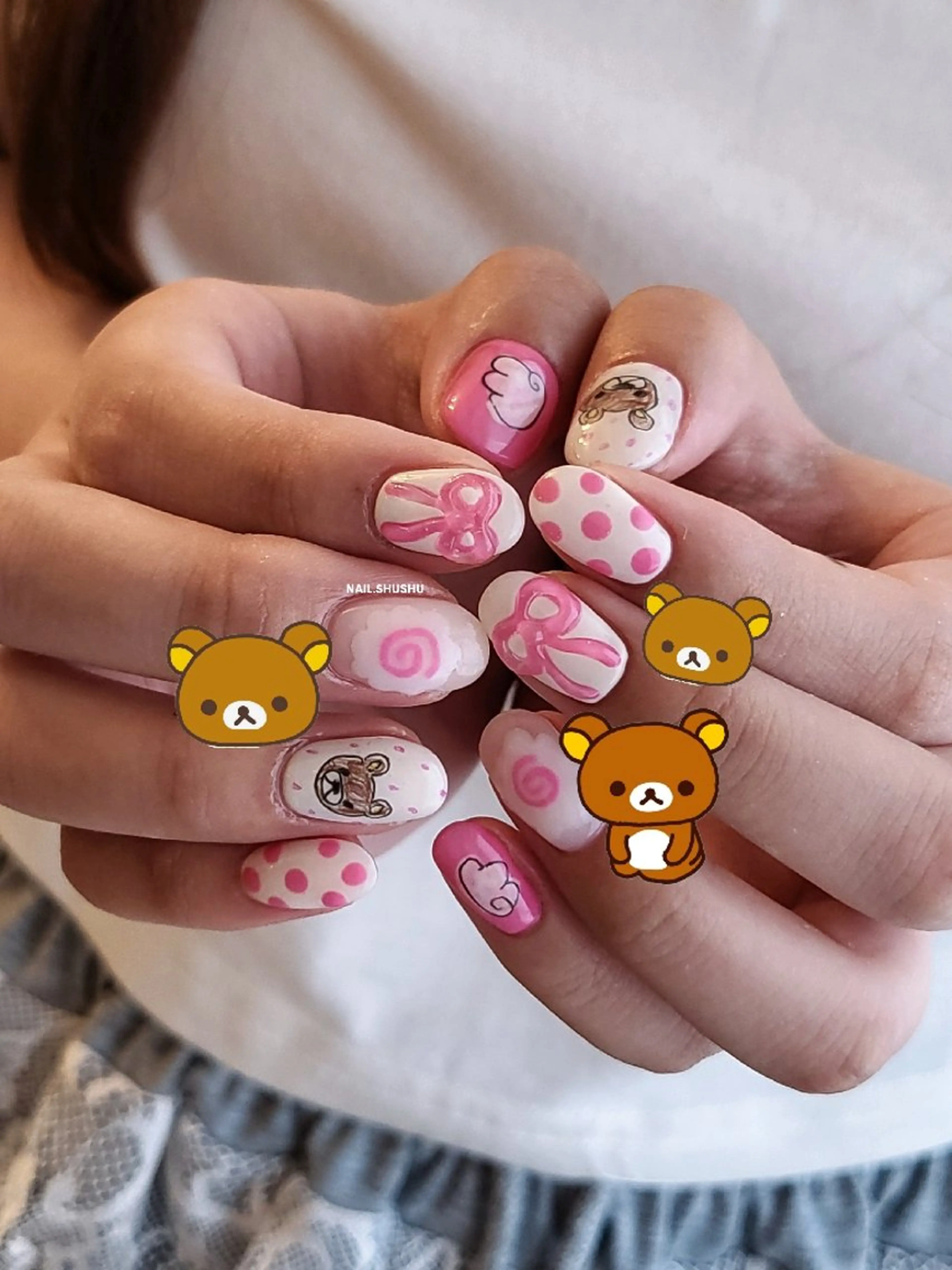 ネイル ハンドネイル 3dパーツ/流行り 👧shushu❤️のネイルデザイン